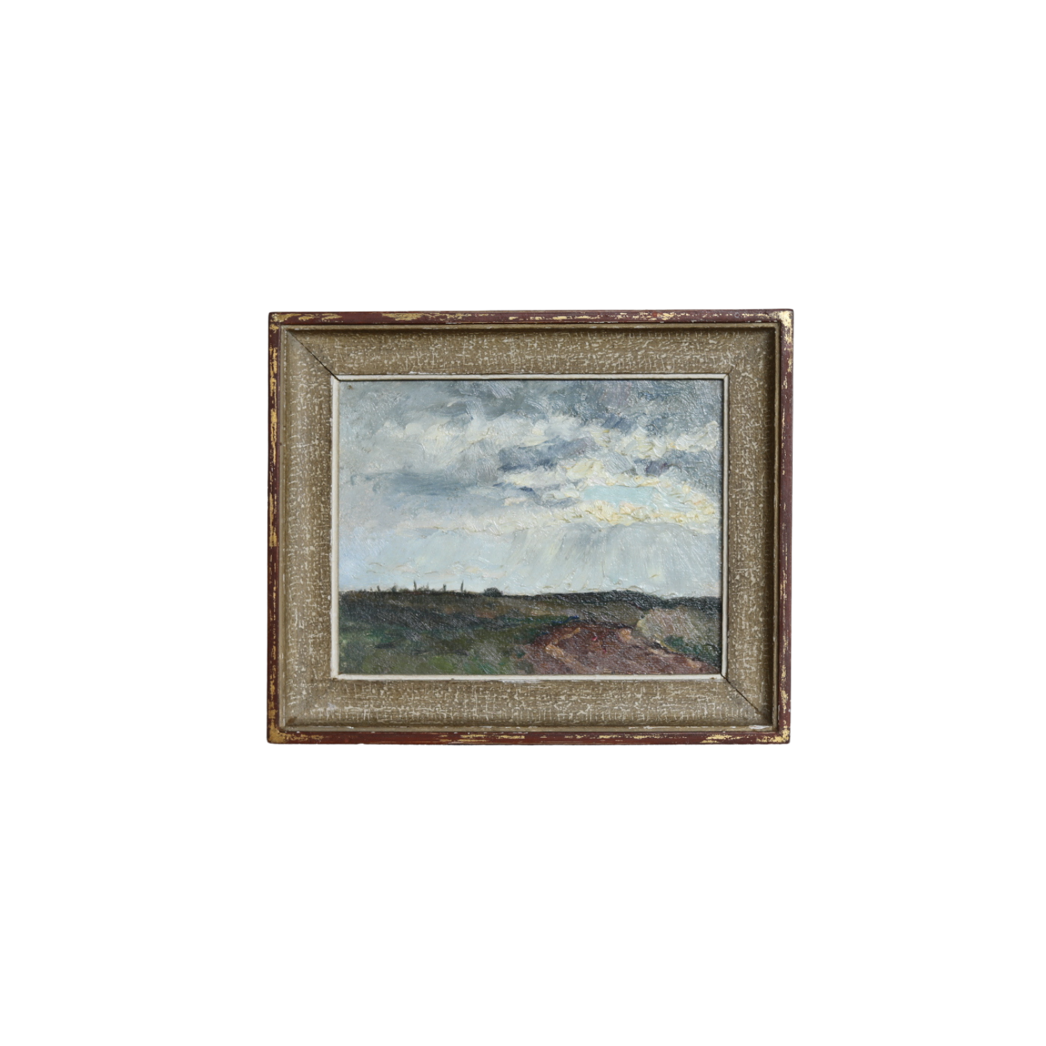 French Landscape Oil on Board, August 1935