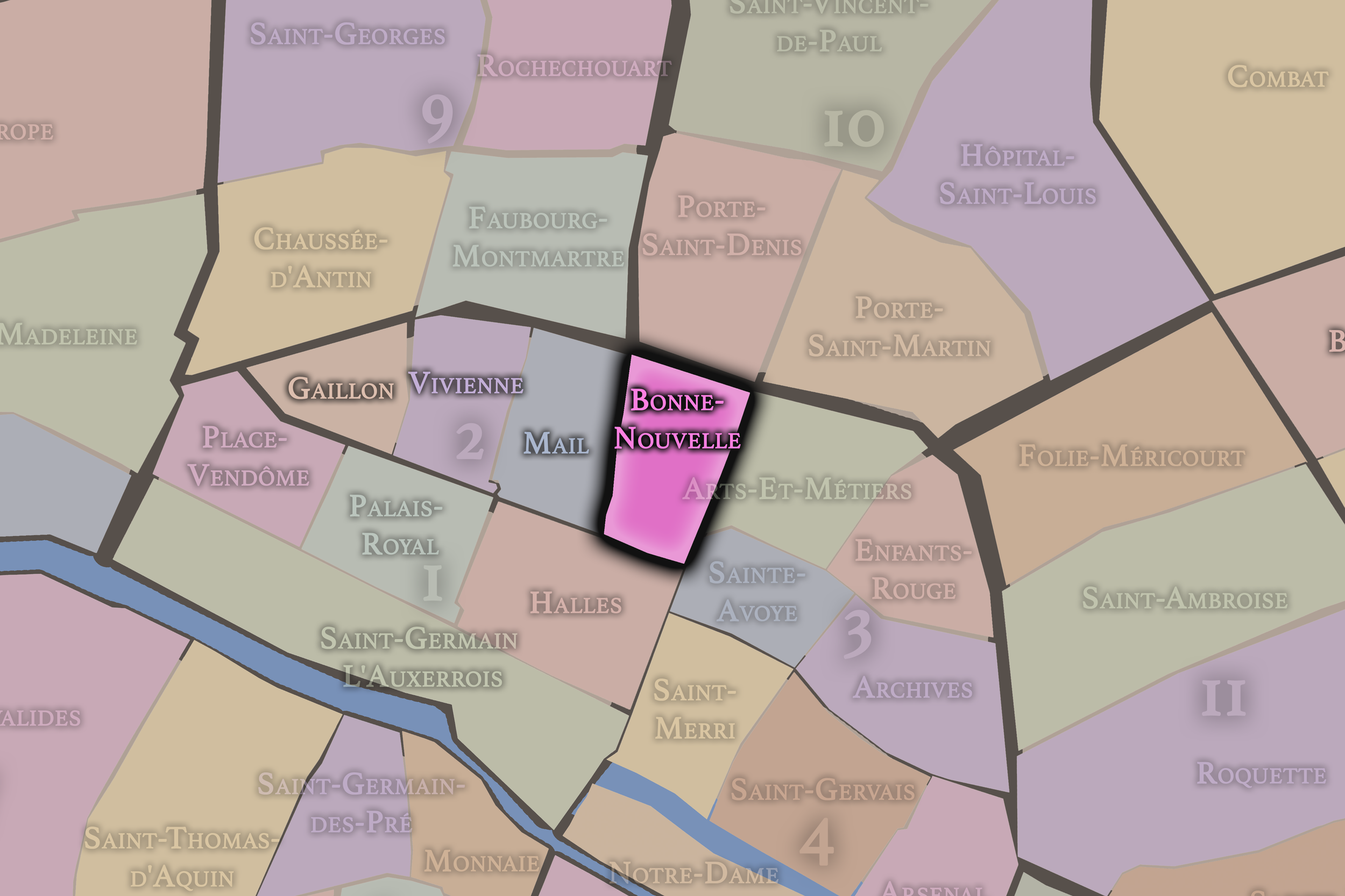   2e — Bonne-Nouvelle | Paris Administrative Quarter Neighborhood Map  