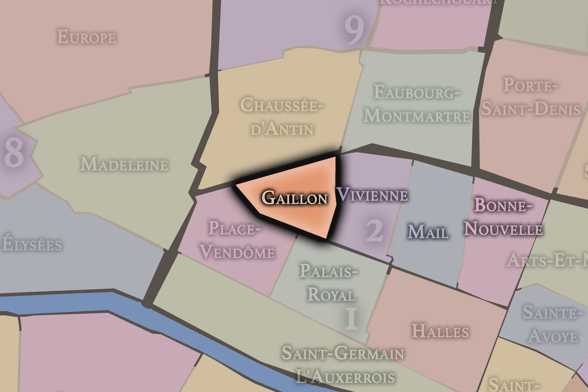   2e — Gaillon | Paris Administrative Quarter Neighborhood Map  