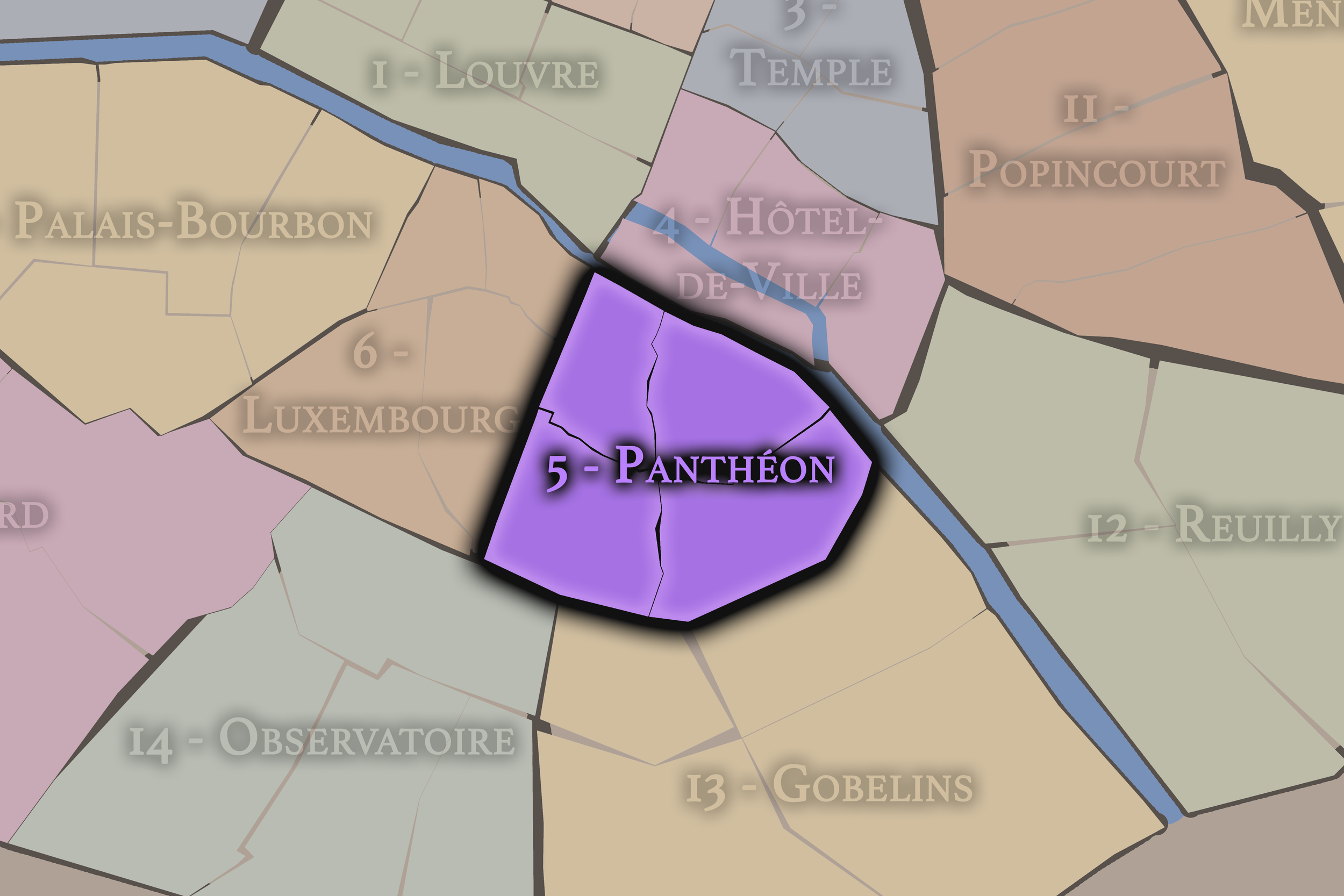   5e — Panthéon Arrondissement | Paris Neighborhood Map  