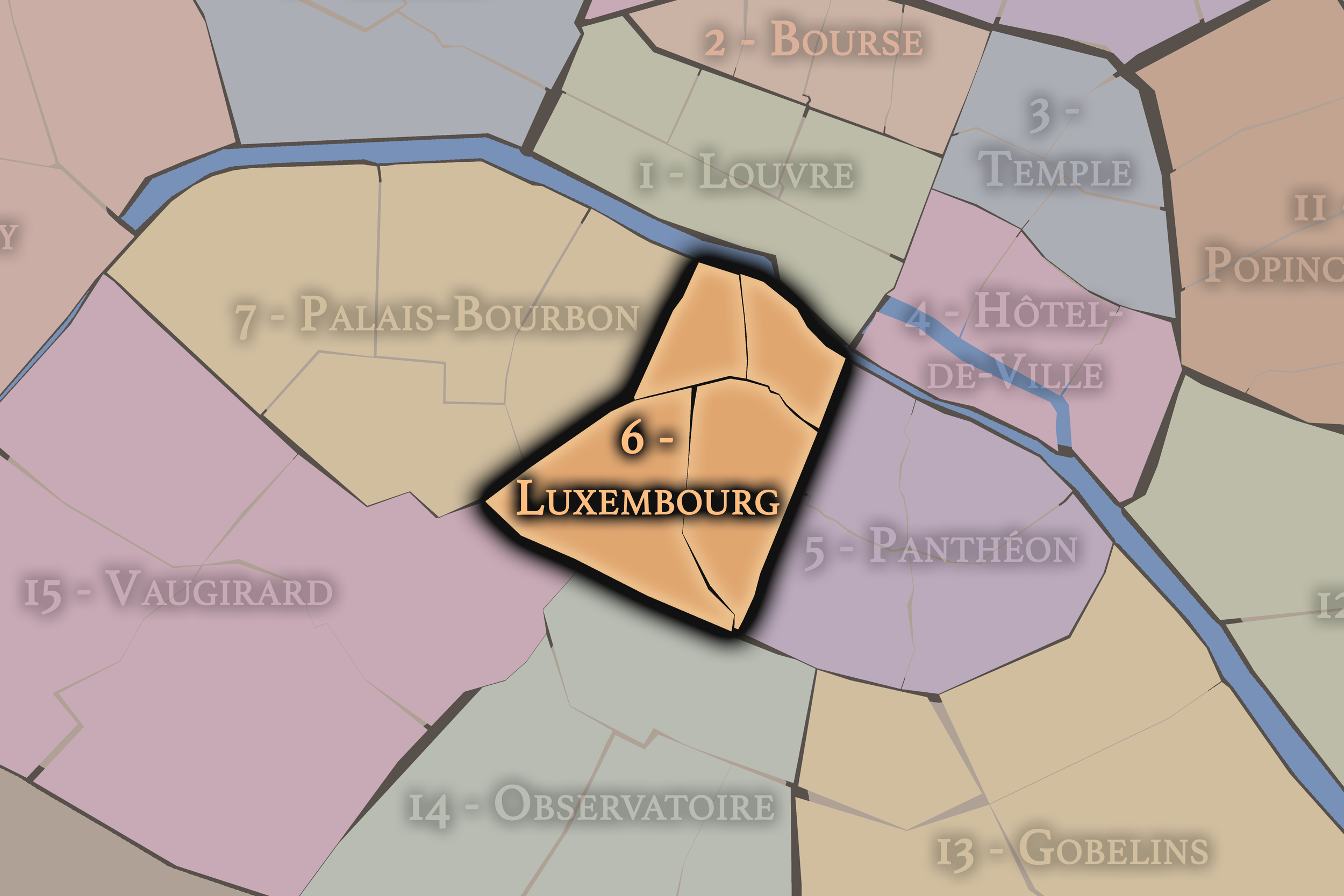   6e — Luxembourg Arrondissement | Paris Neighborhood Map  