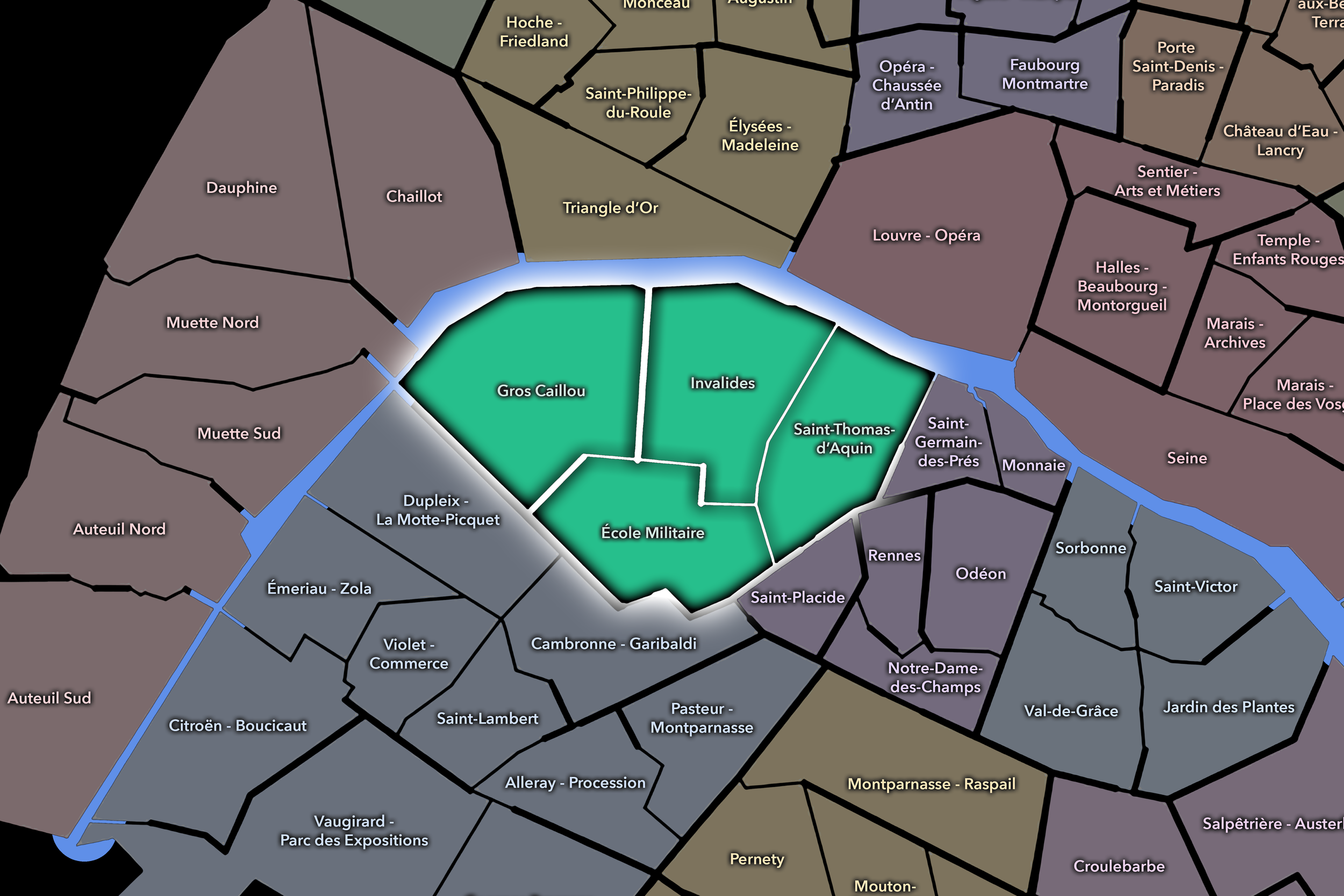   7e — Palais-Bourbon | Paris Conseils de Quartier Neighborhood Map  