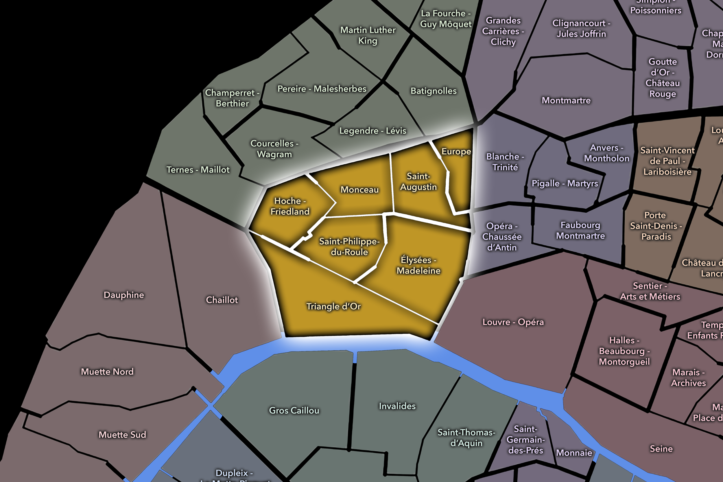   8e — Élysée | Paris Conseils de Quartier Neighborhood Map  