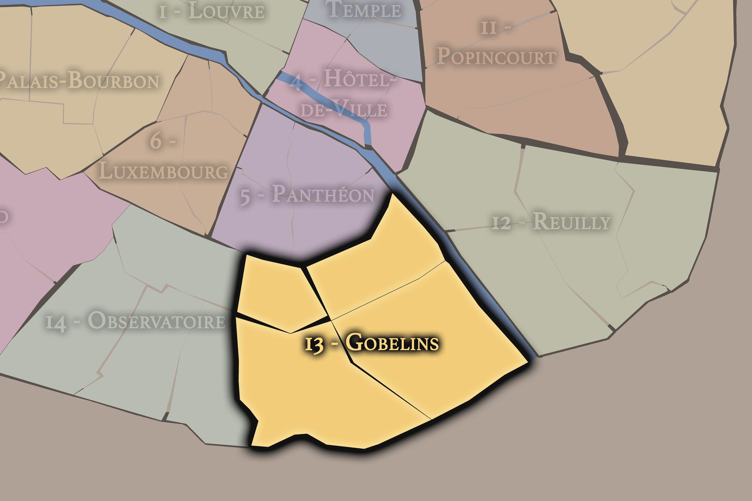   13e — Gobelins Arrondissement | Paris Neighborhood Map  