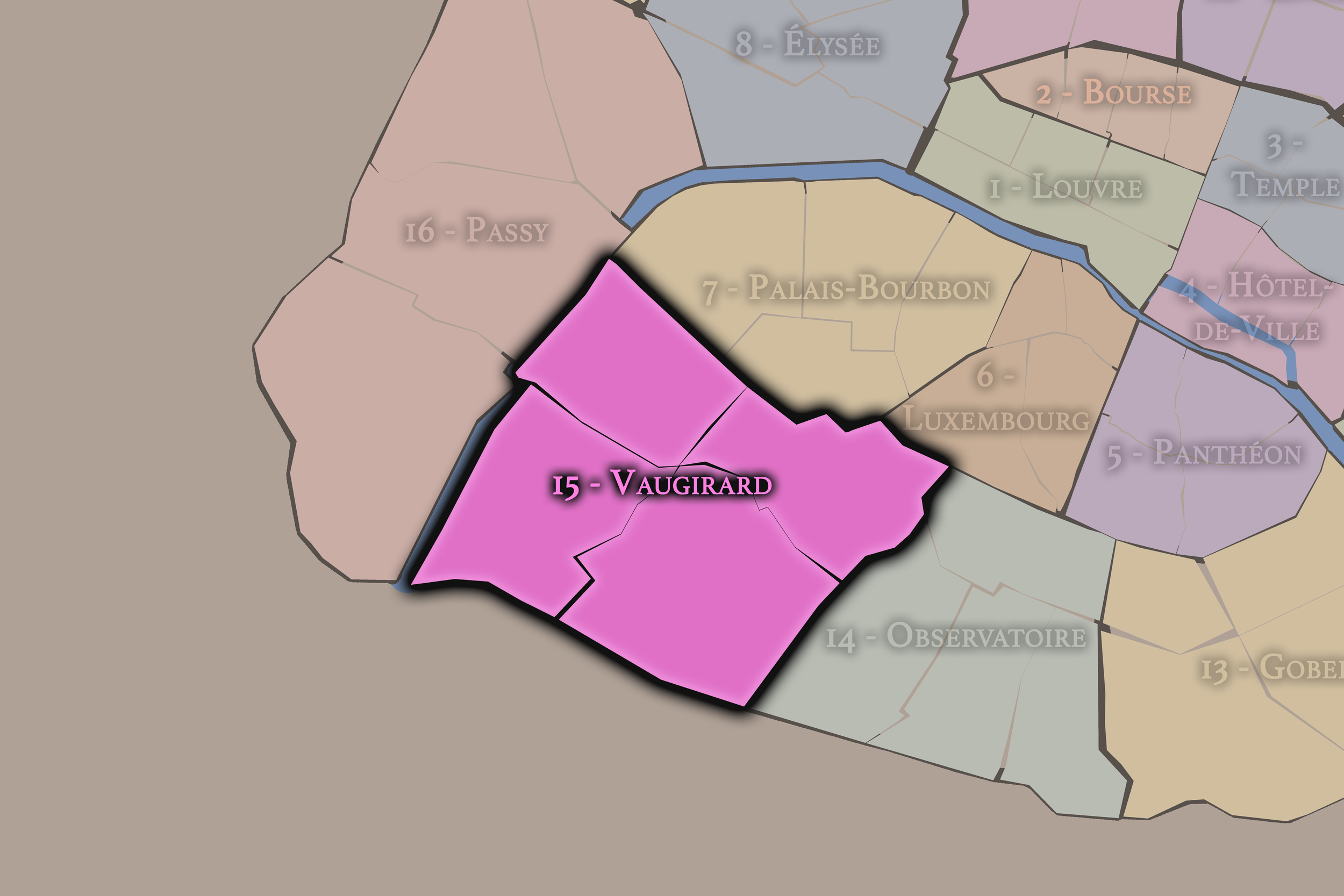   15e — Vaugirard Arrondissement | Paris Neighborhood Map  