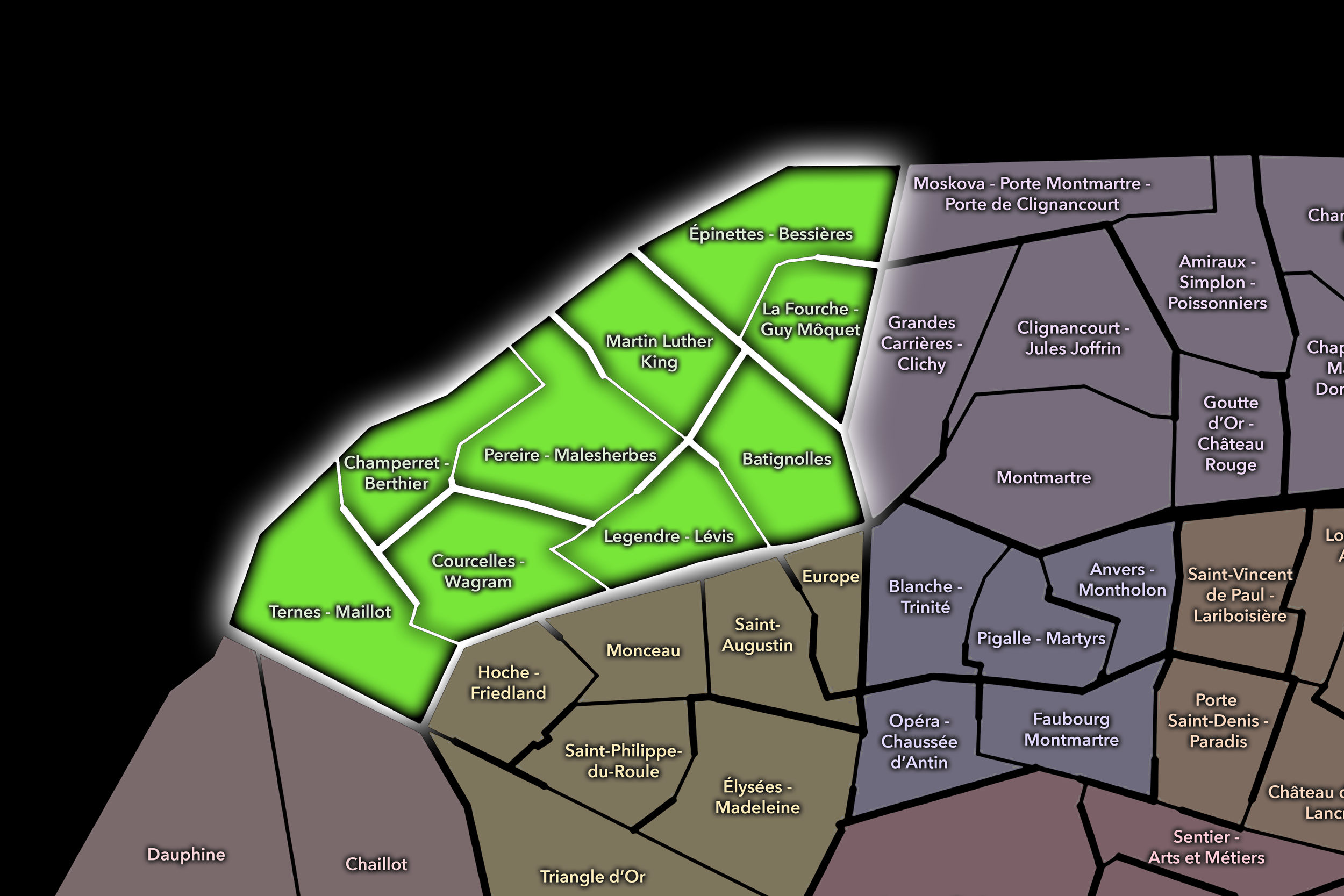   17e — Batignolles-Monceau | Paris Conseils de Quartier Neighborhood Map  