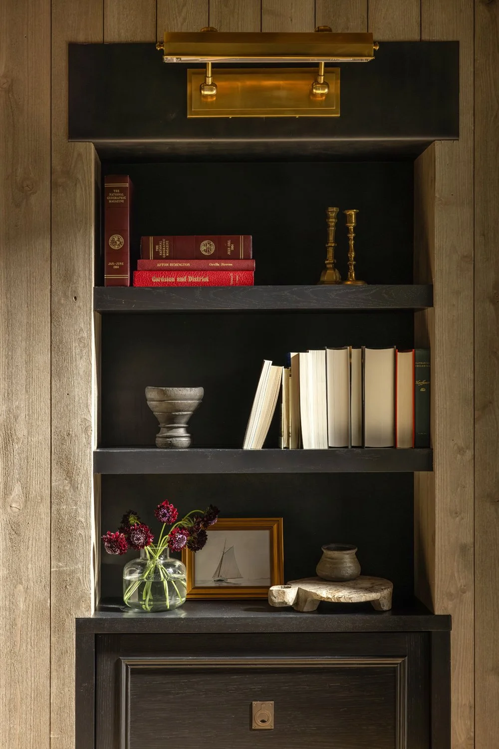 in-wall book shelf