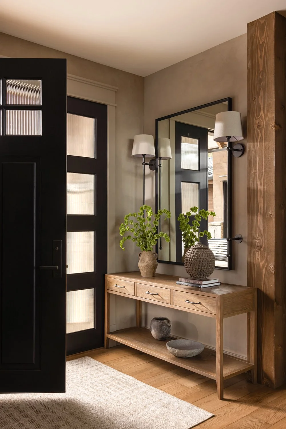 entry way with door open