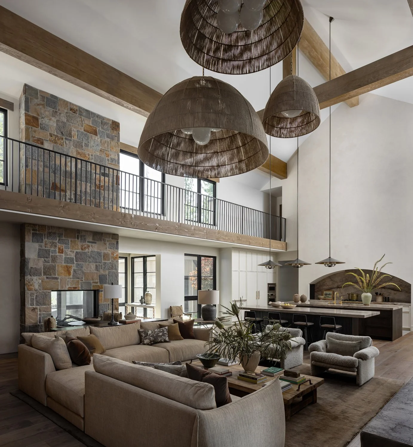 living room with fireplace