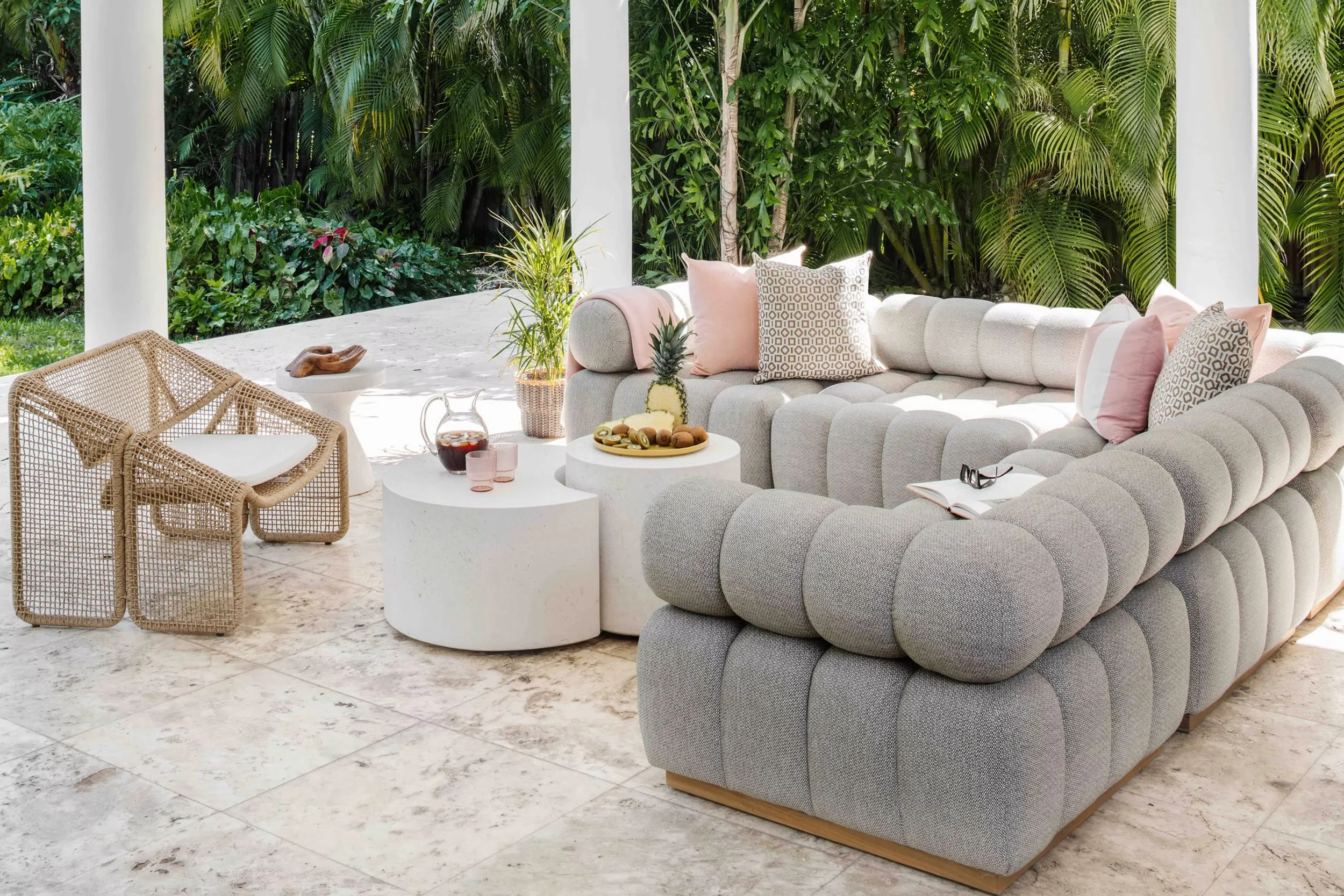 outdoor entertainment space