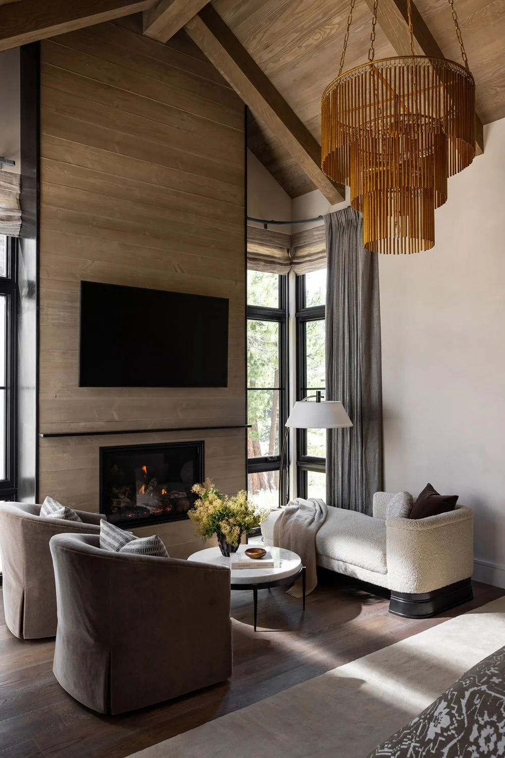 fireplace sitting area