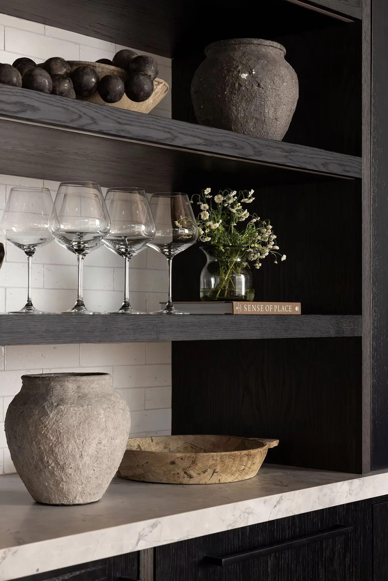 kitchen shelving detail