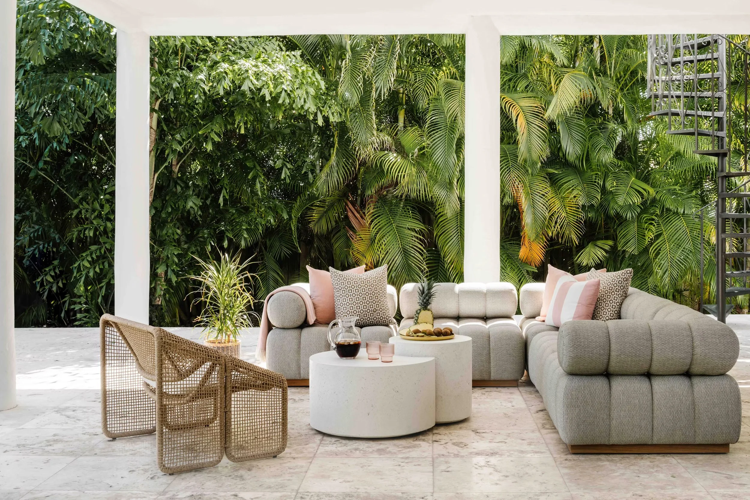 outdoor seating area