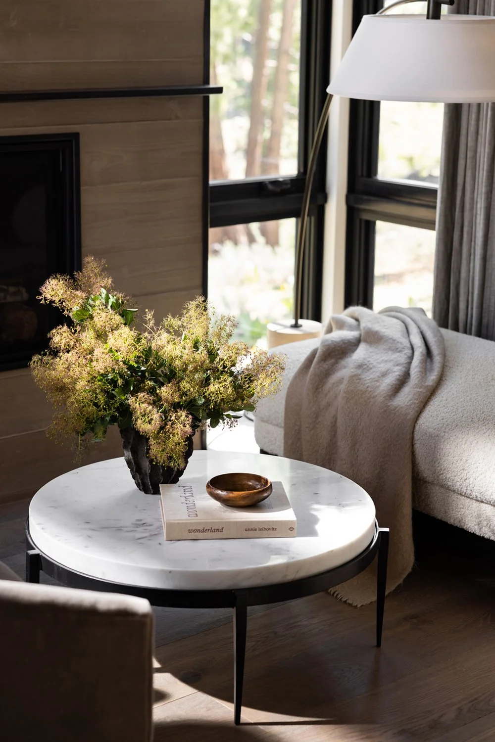 coffee table detail shot