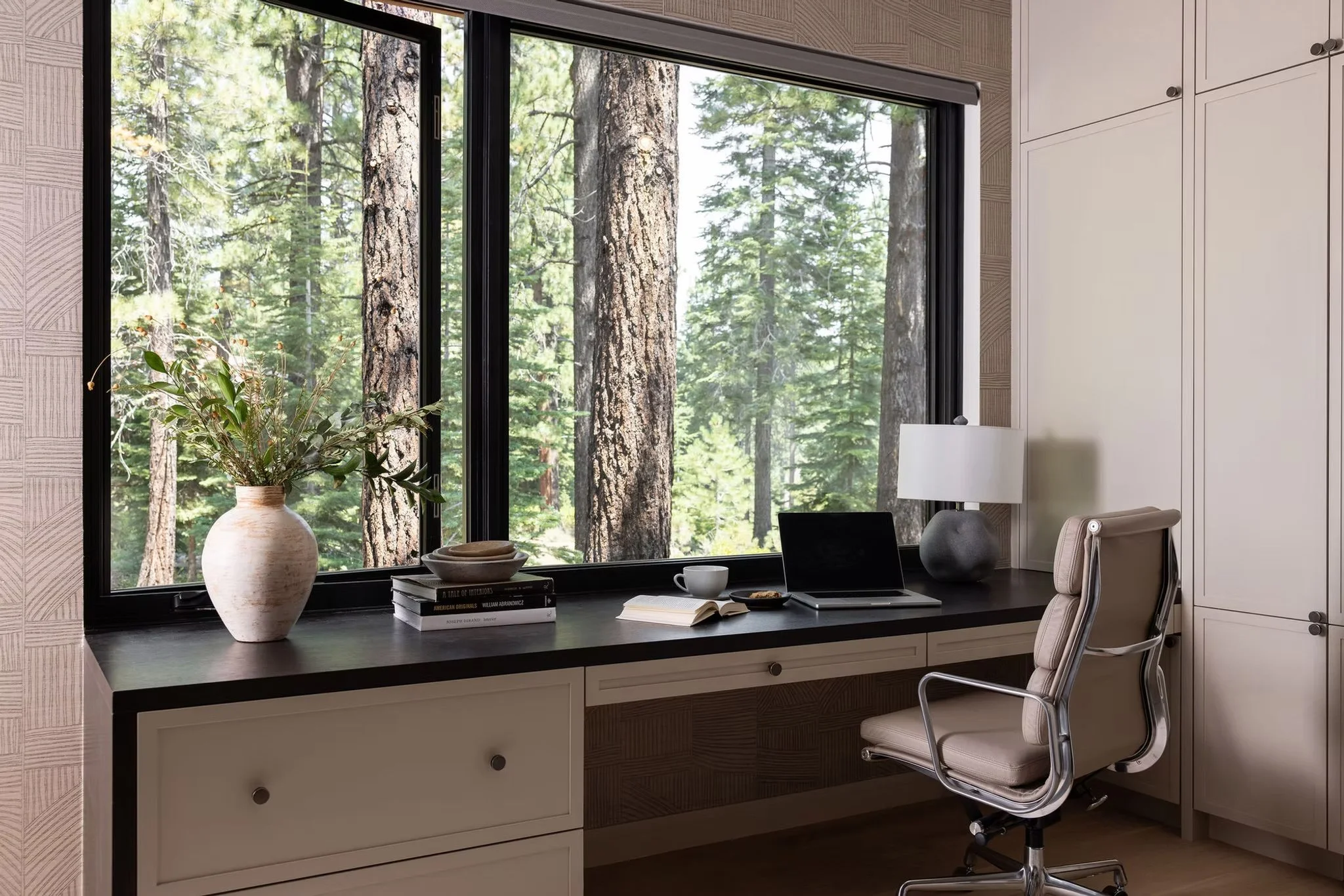 office space in front of window