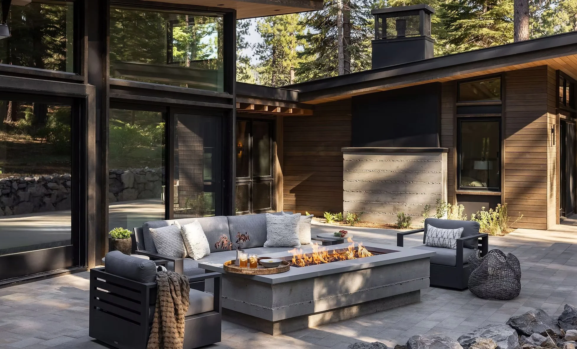 outdoor entertainment area