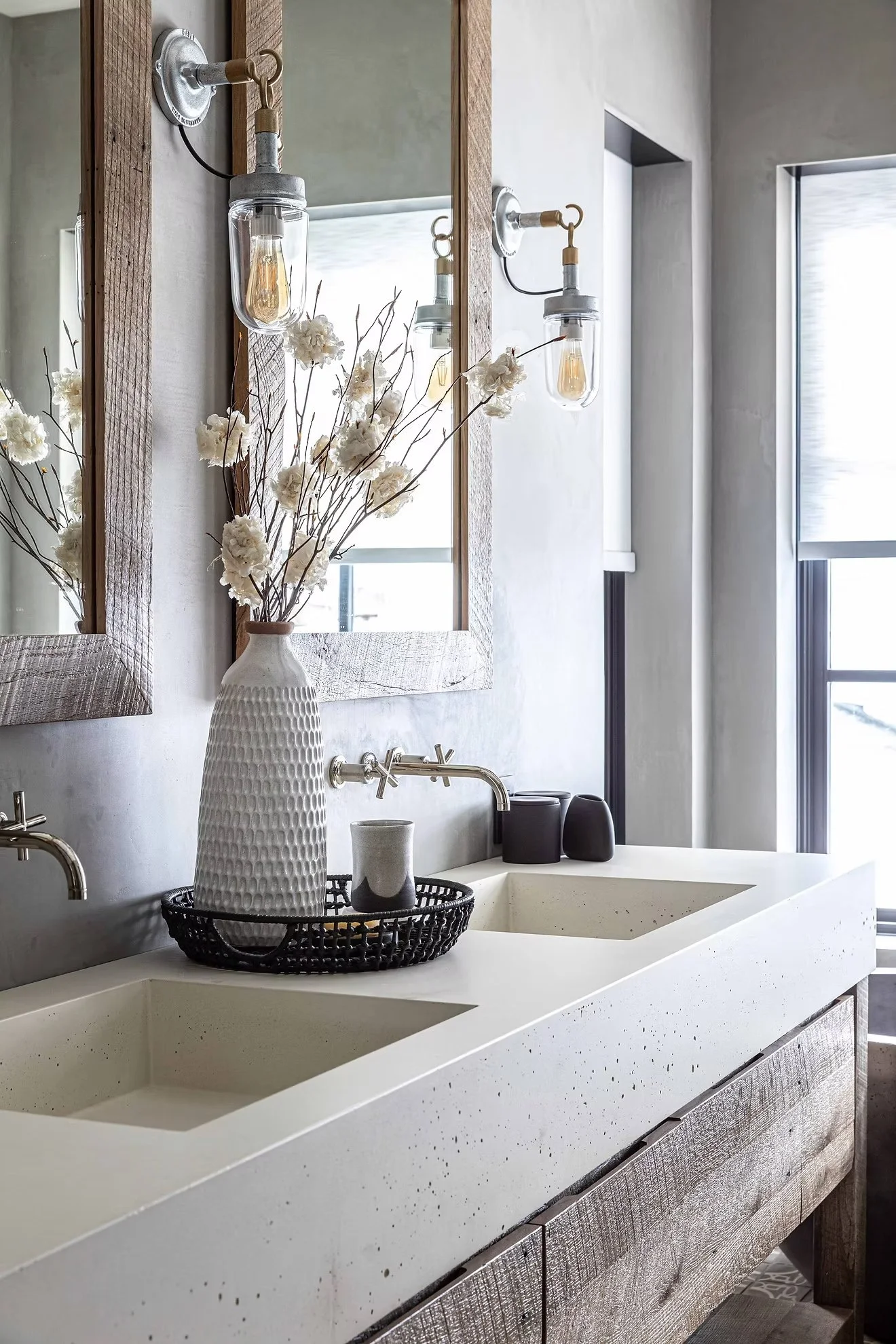 master bathroom with double vanity