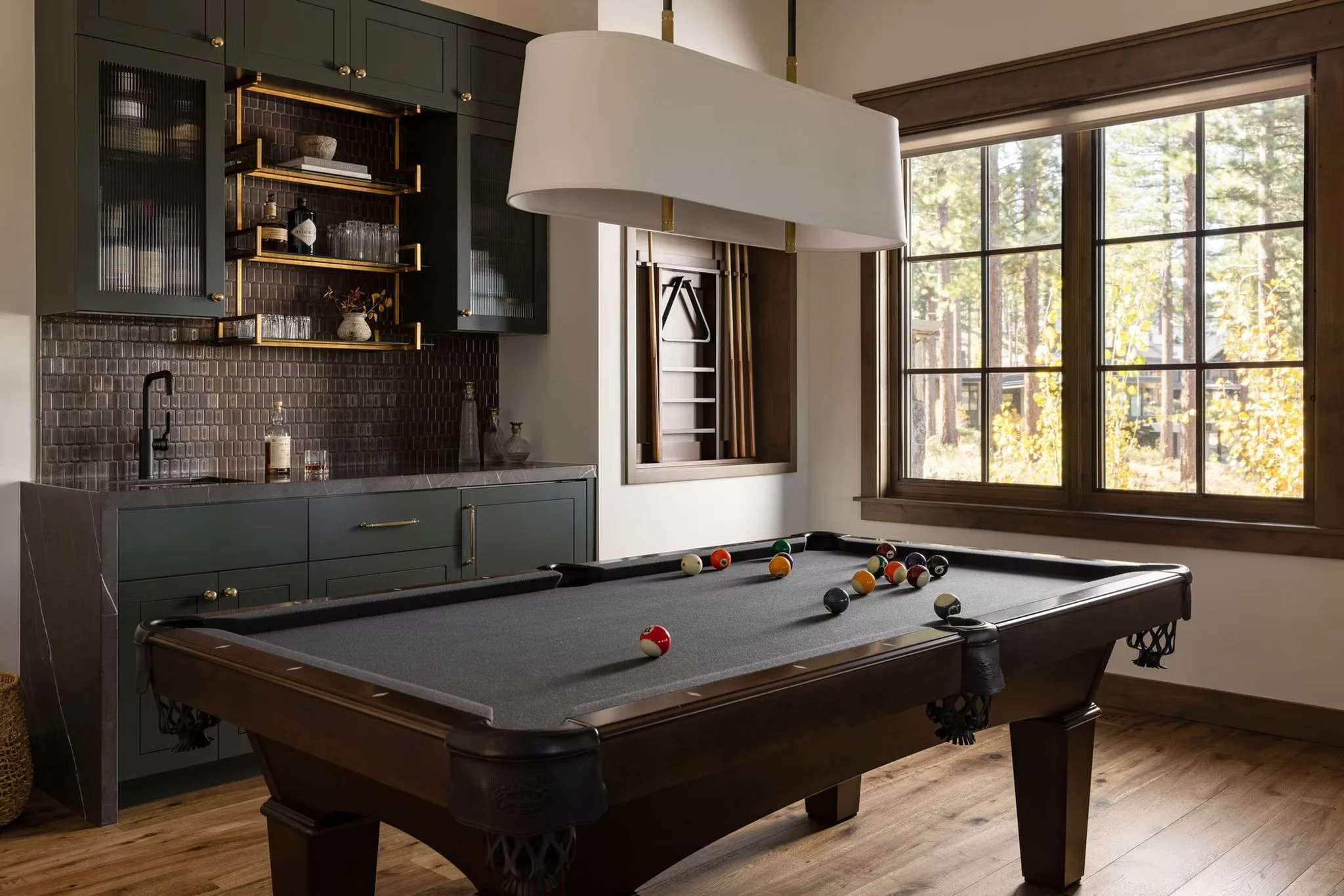 pool table and bar