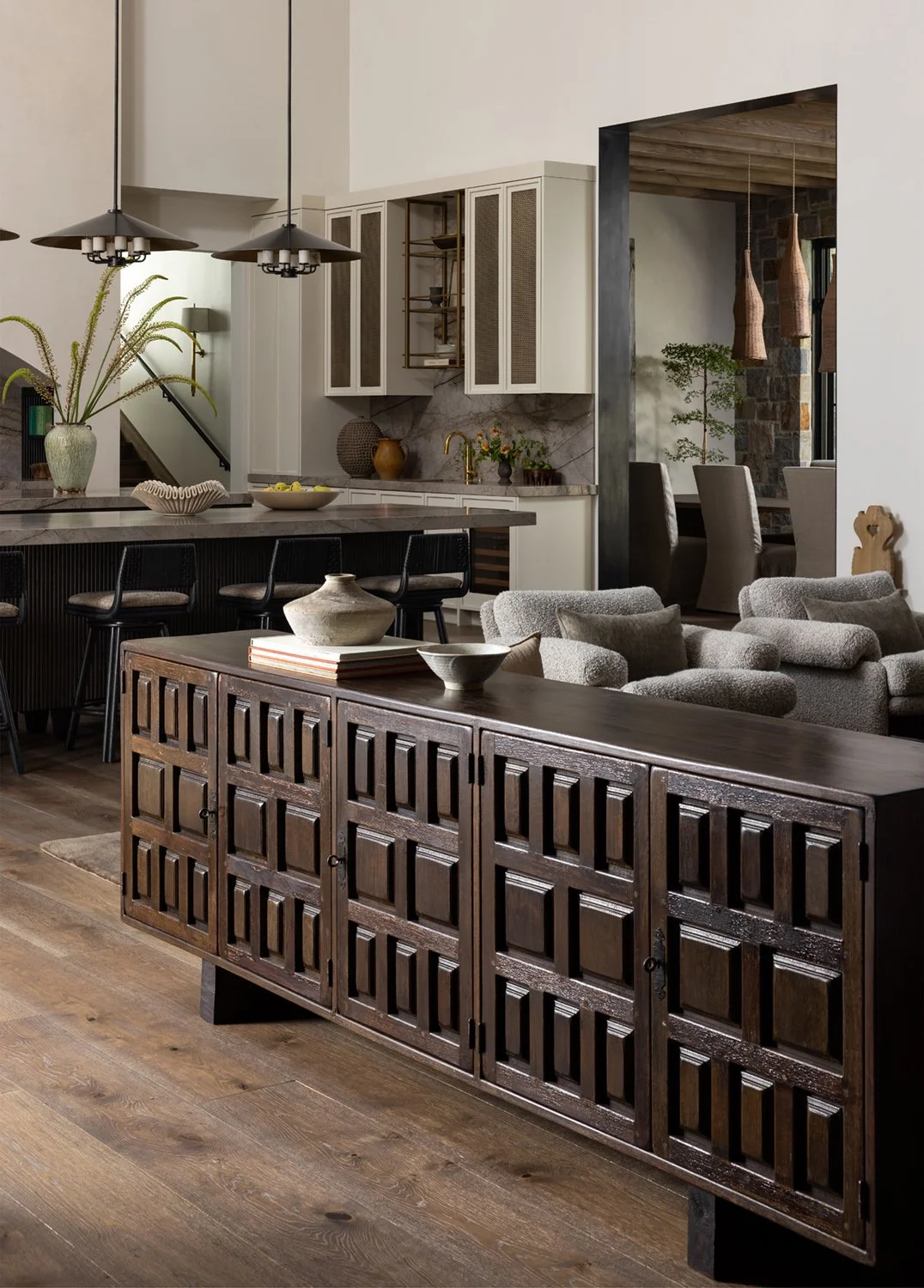 living room cabinet detail