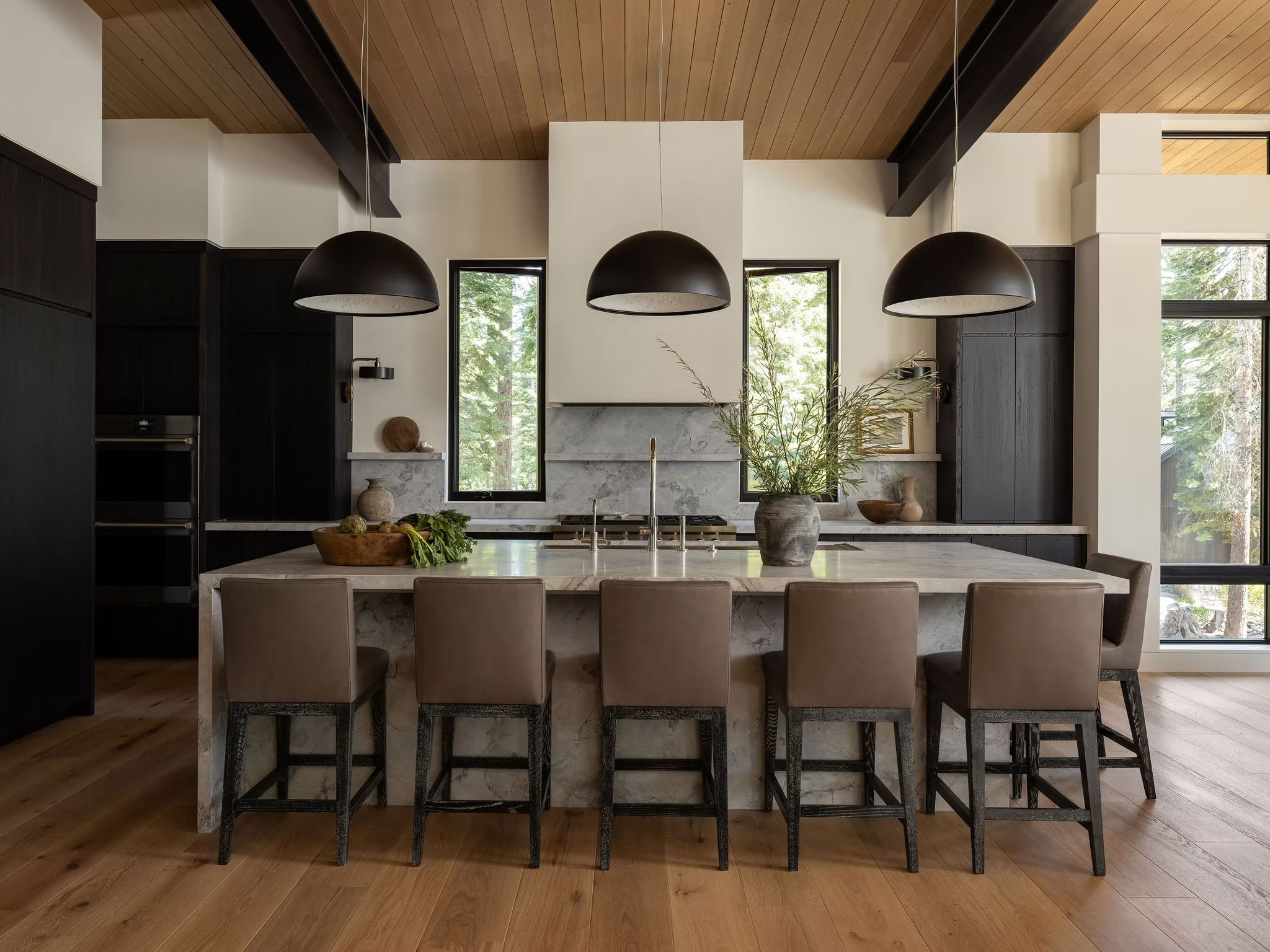 kitchen island with chairs