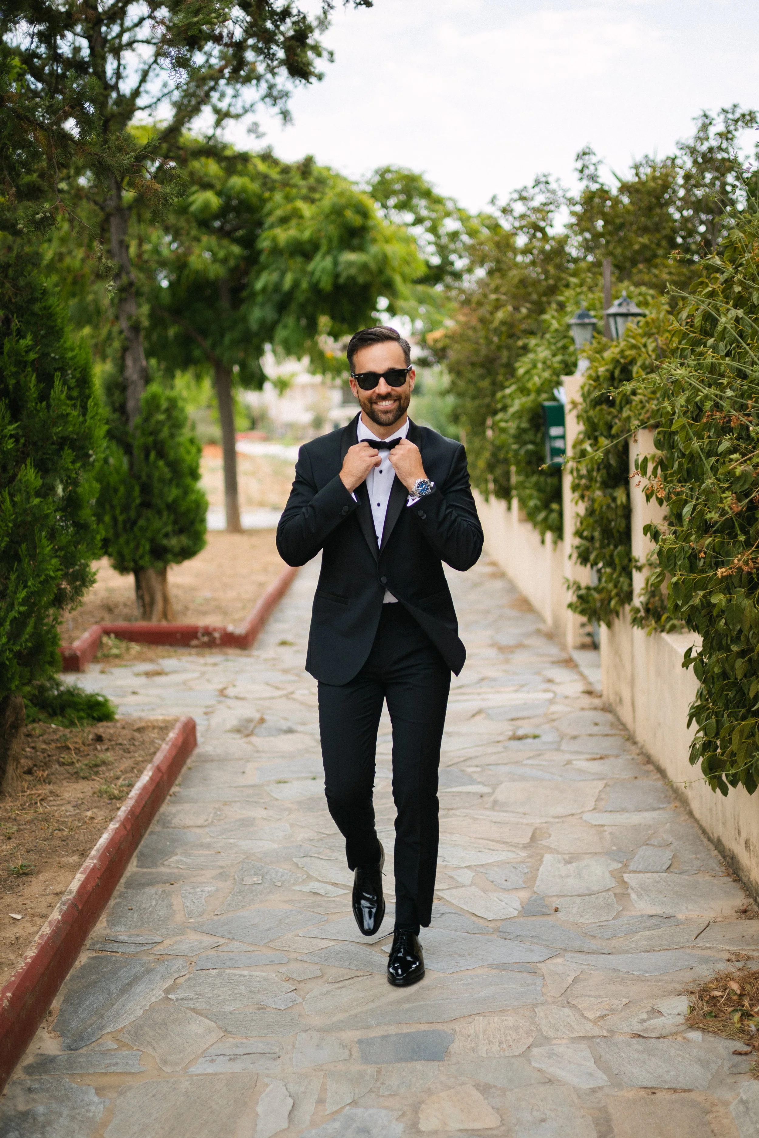 Stunning Portrait Groom Black Tuxedo