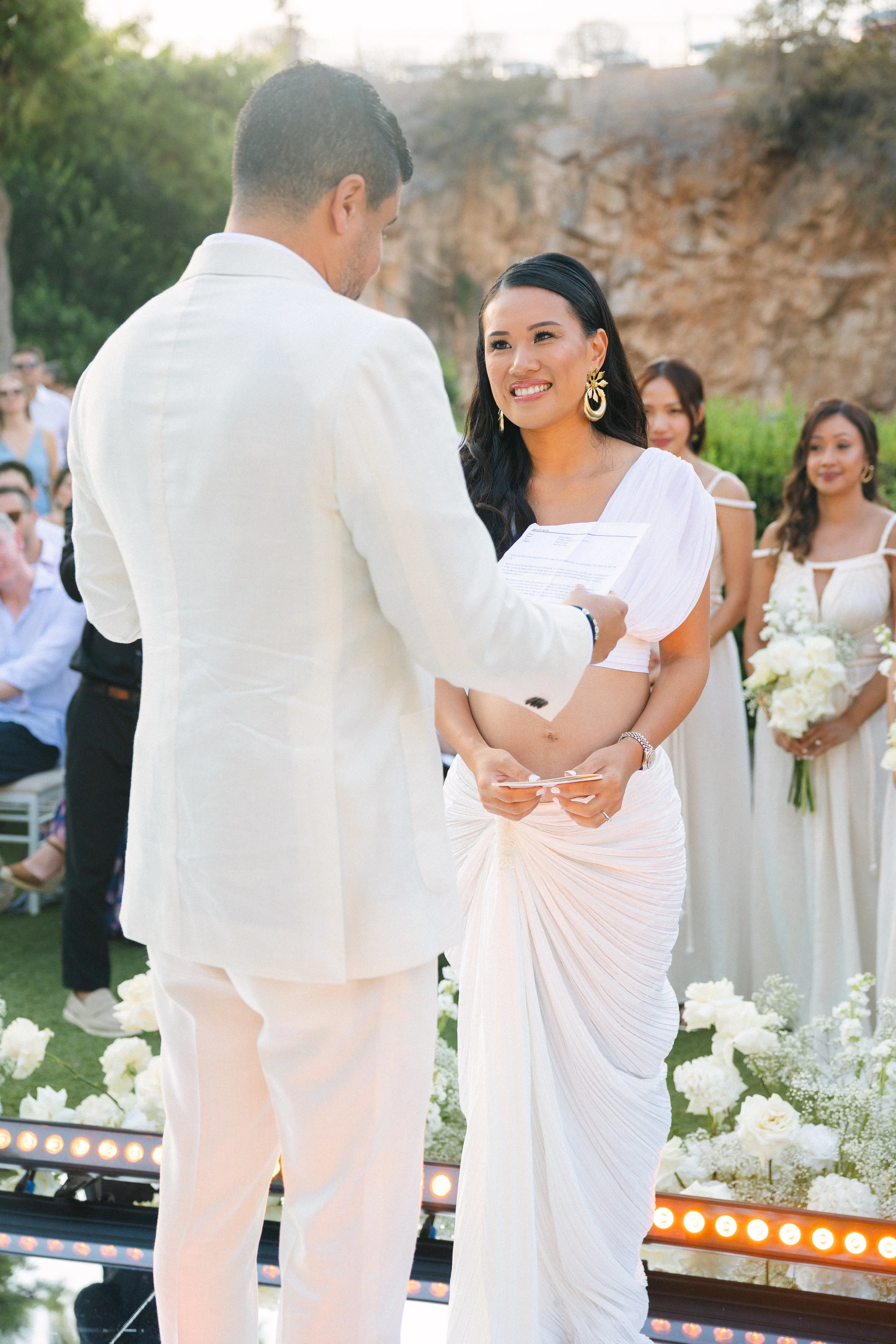 Wedding ceremony Lake Vouliagmeni Athens Greece waterfront