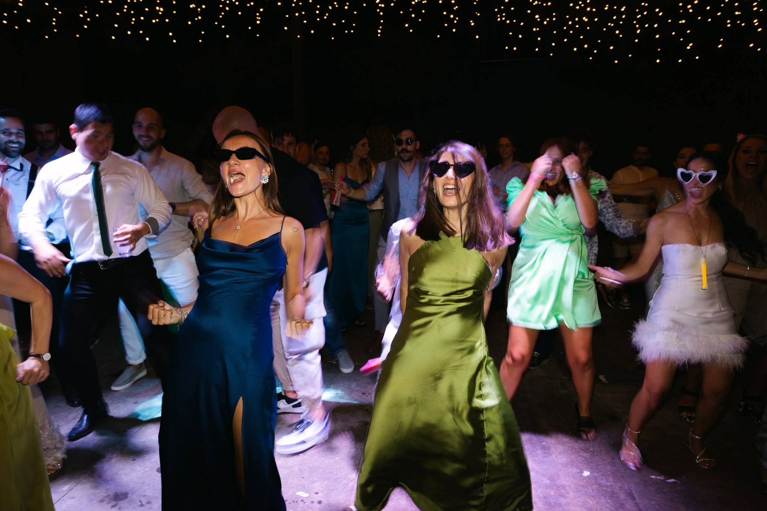 Bride dancing guests Iliou Petra estate Athens Greece