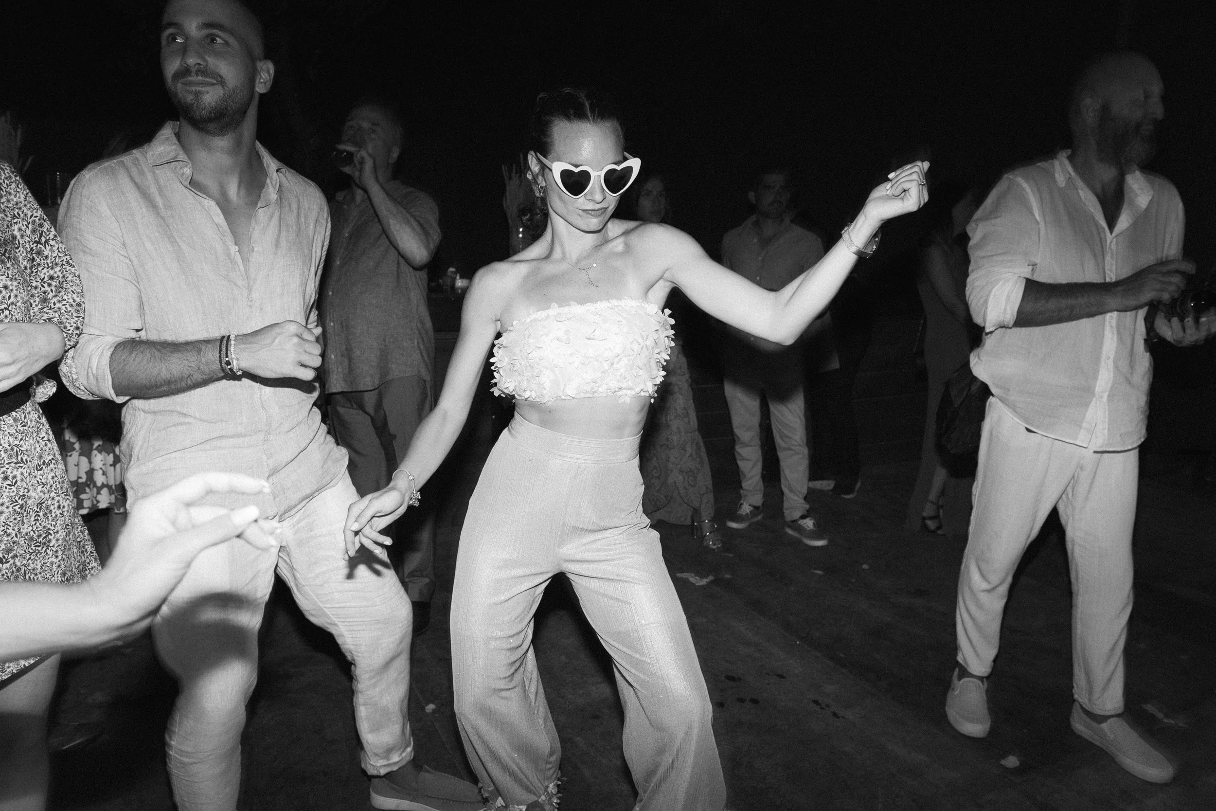 Late night wedding party Iliou Petra estate Athens Greece