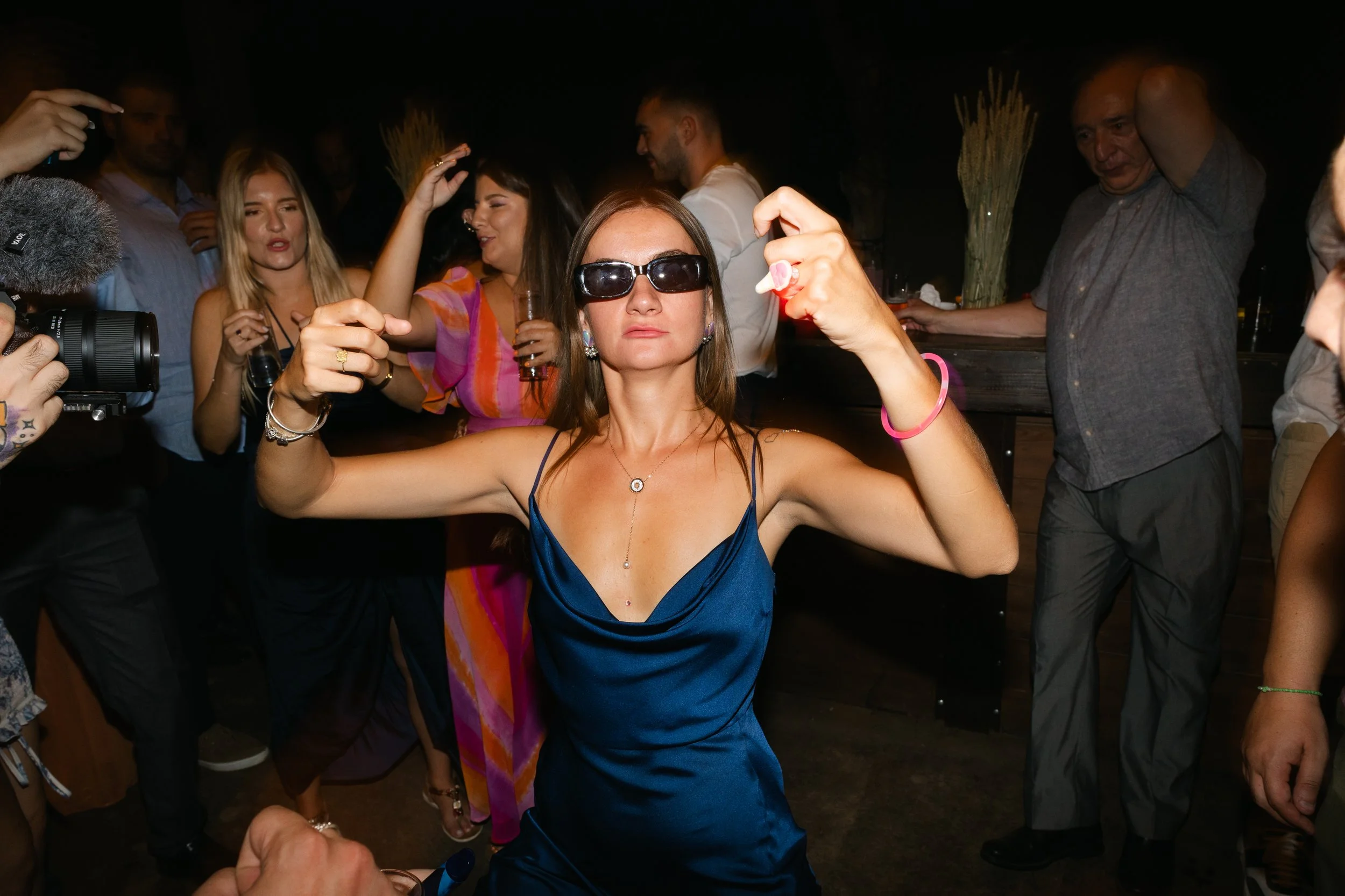 Late night wedding party Iliou Petra estate Athens Greece