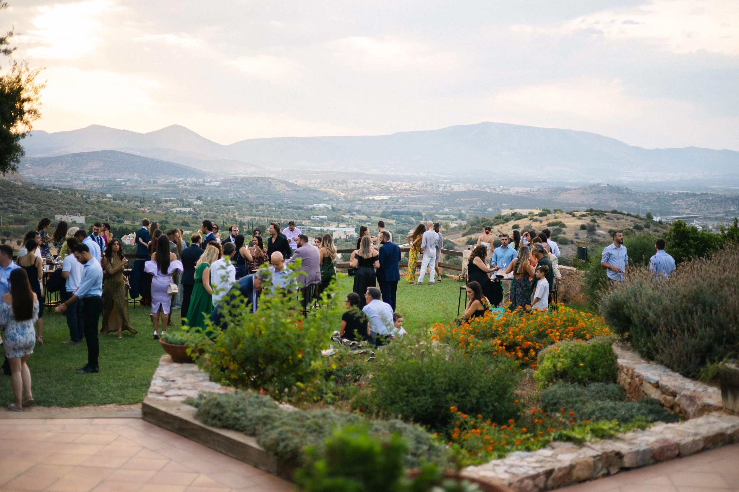 Elegant estate venue Iliou Petra Athens Greece wedding
