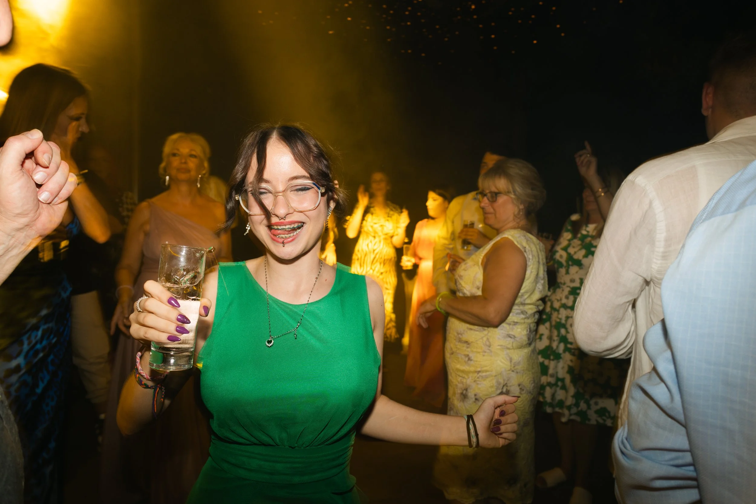 Late night wedding party Iliou Petra estate Athens Greece
