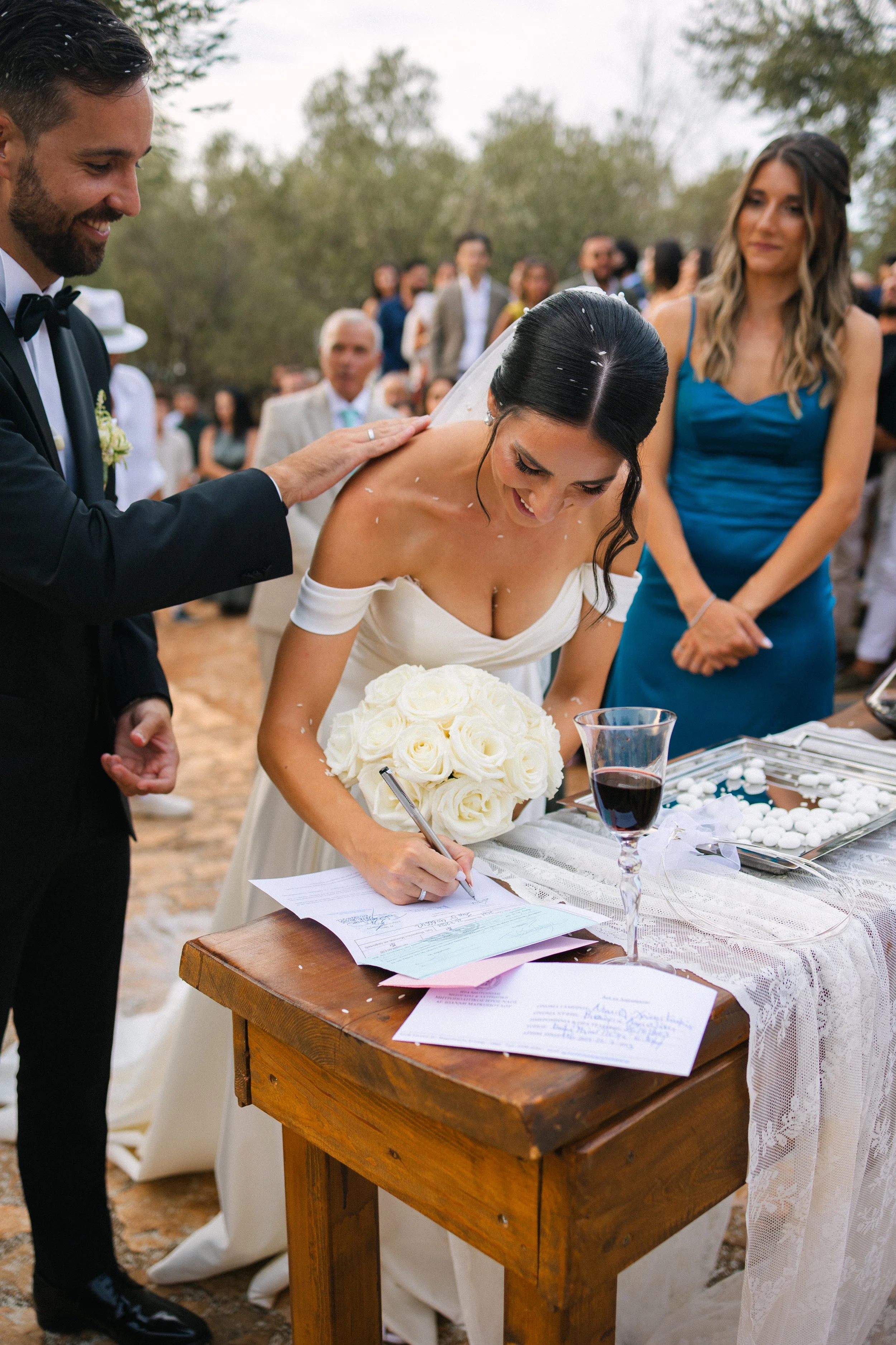 Emotional ceremony moment Iliou Petra estate Athens
