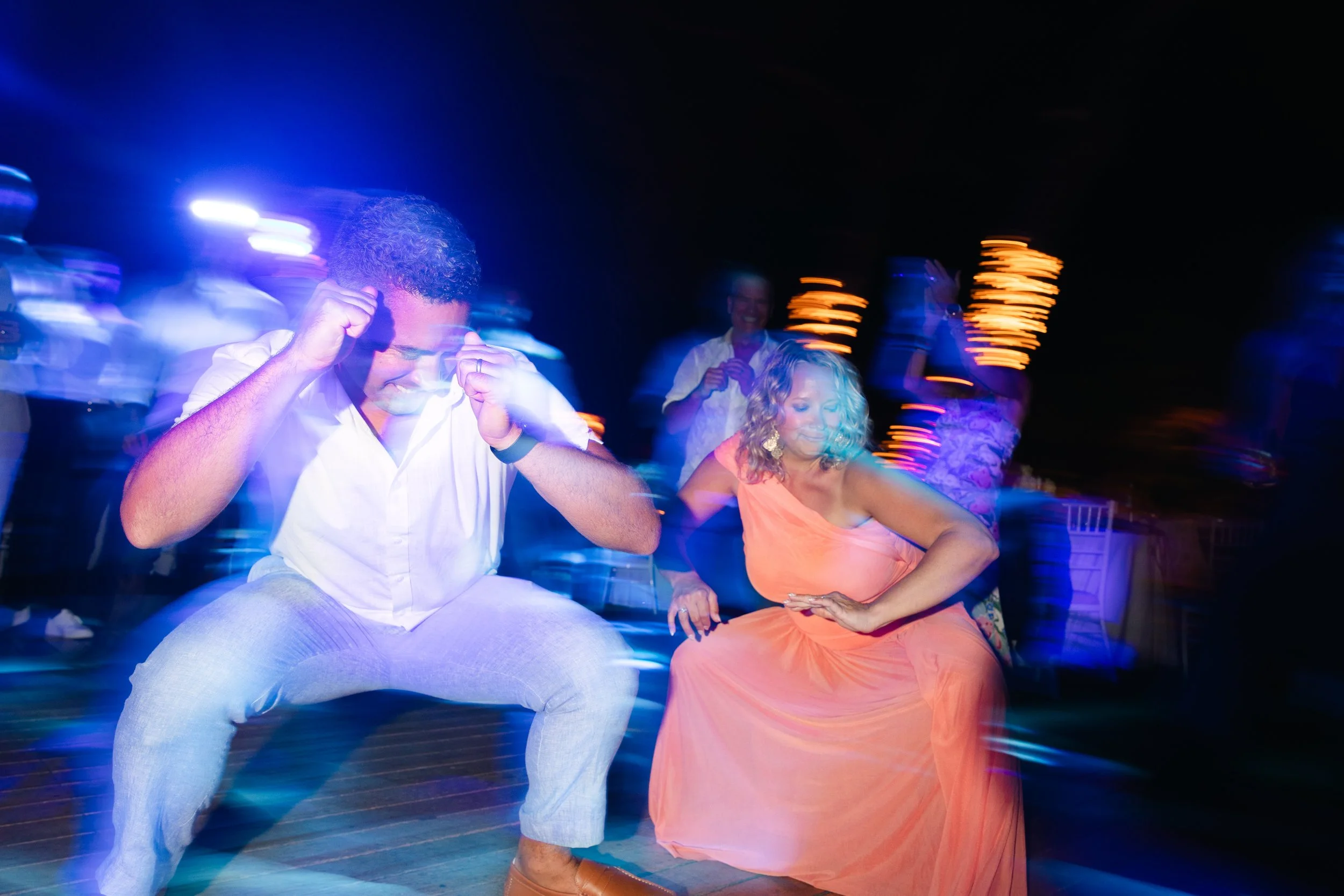 Wedding party night Lake Vouliagmeni waterfront Athens Greece