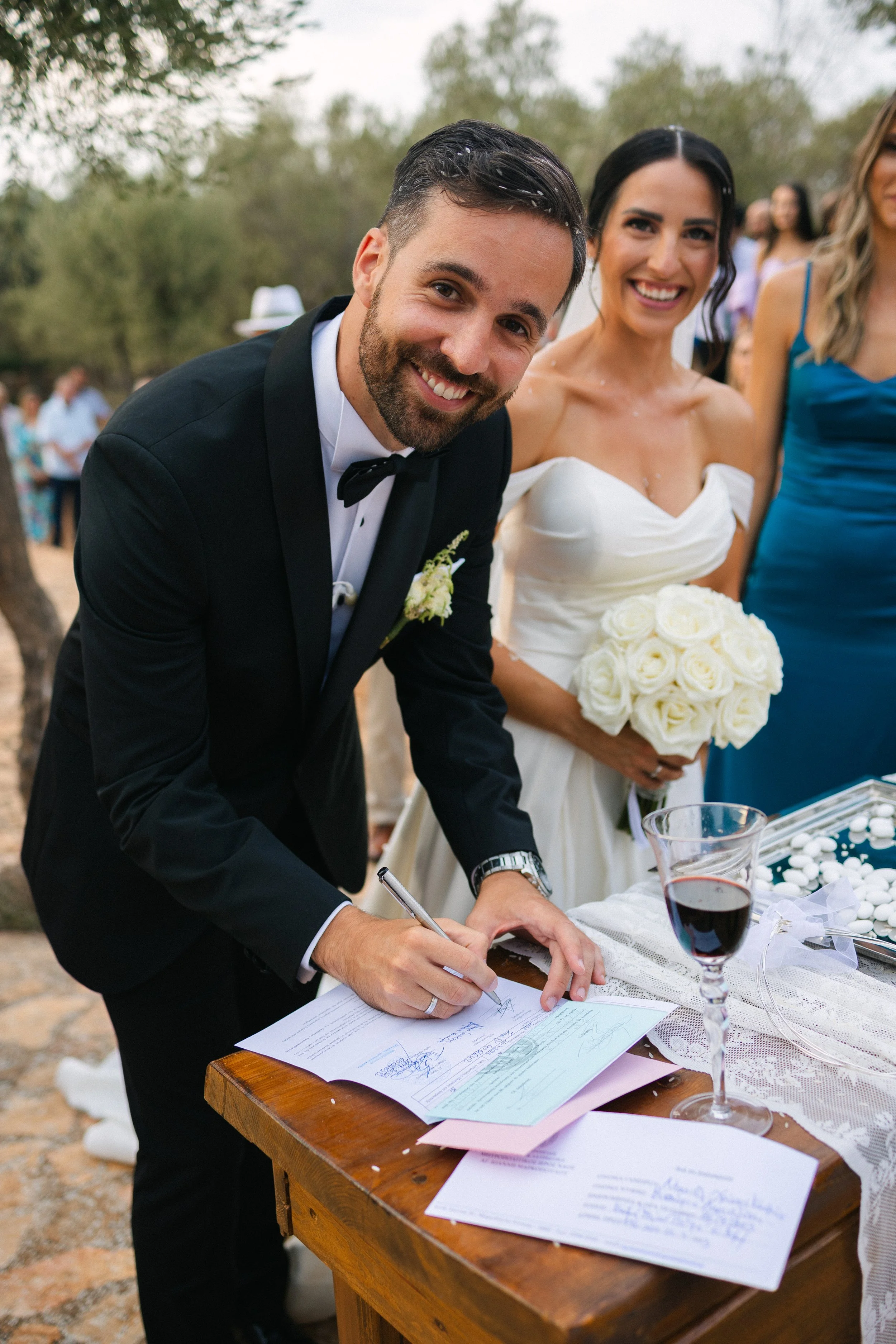 Emotional ceremony moment Iliou Petra estate Athens