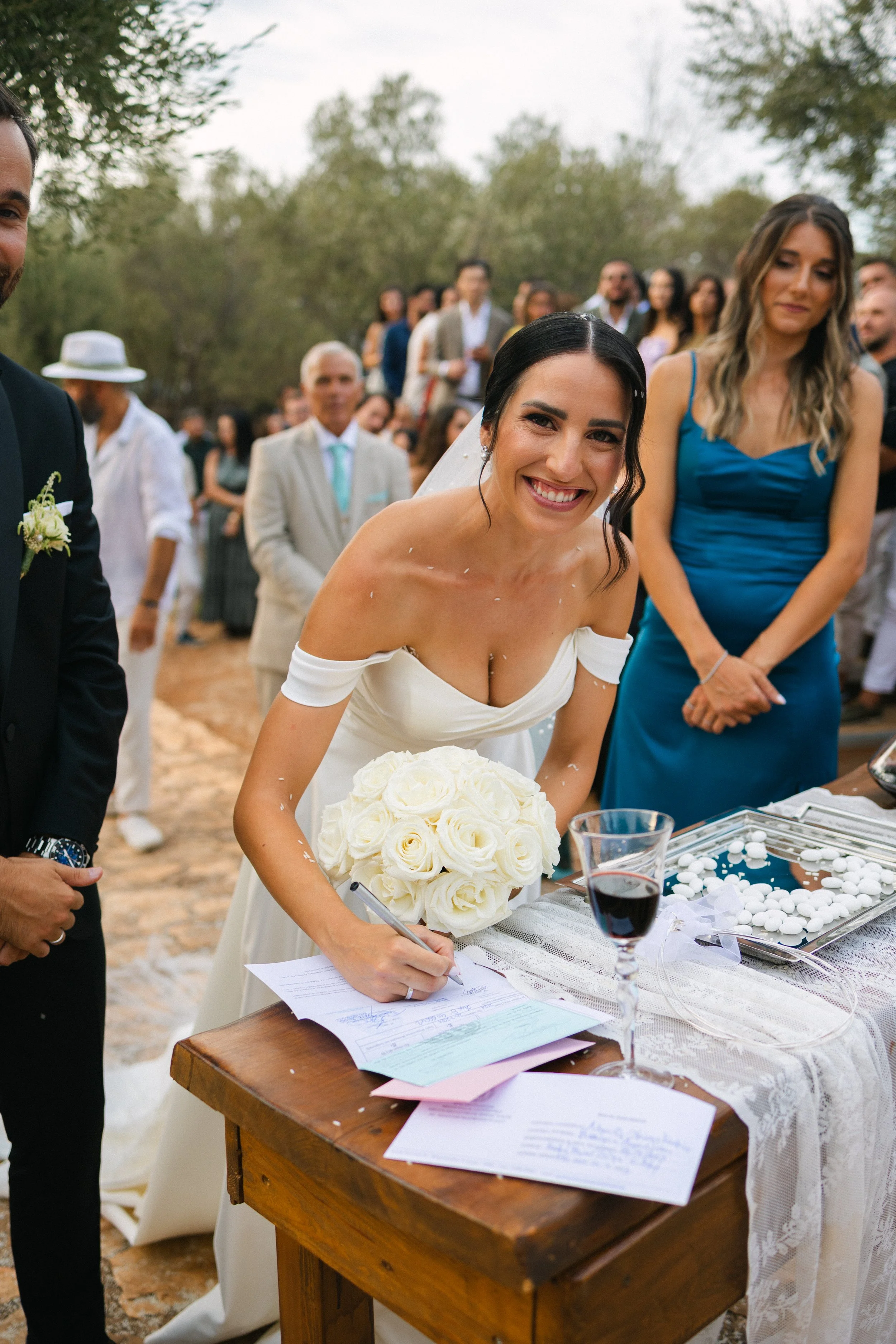 Emotional ceremony moment Iliou Petra estate Athens
