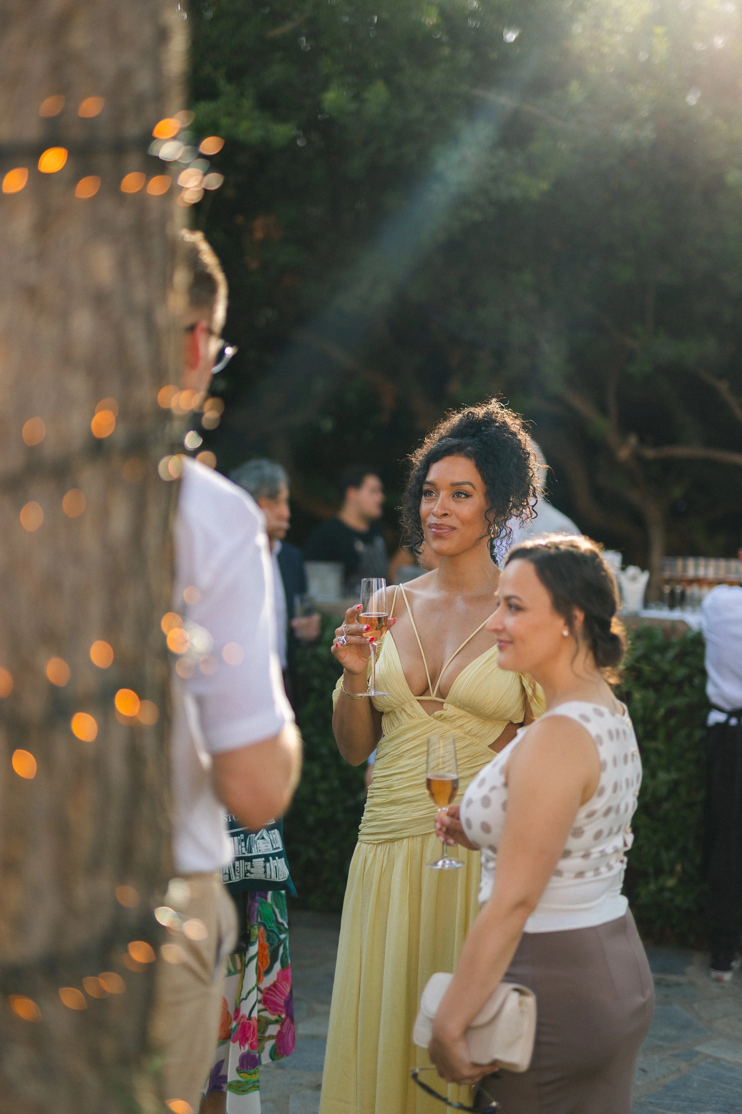 Guest laughing Lake Vouliagmeni Athens Greece wedding