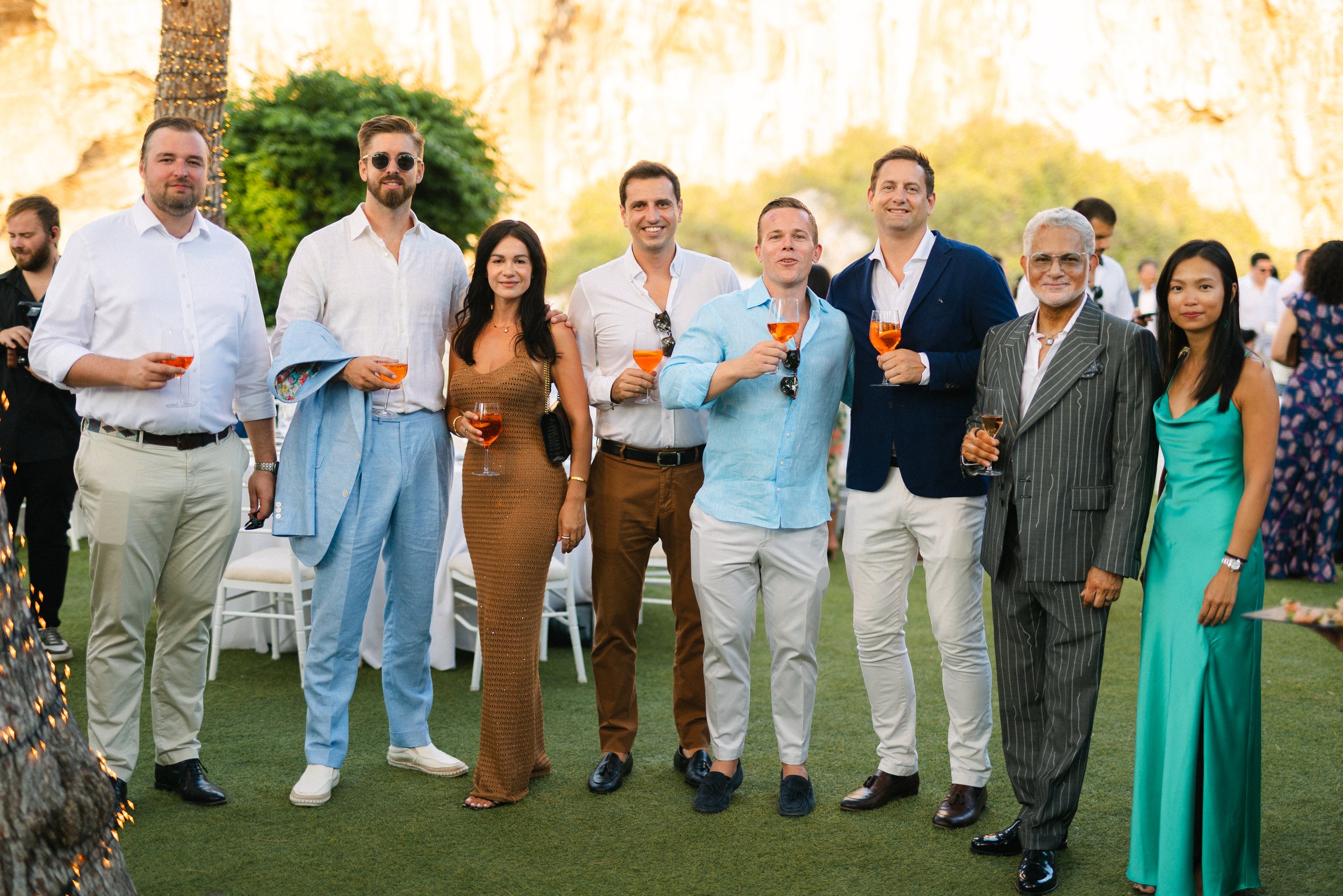 Family tears of joy Lake Vouliagmeni Athens ceremony