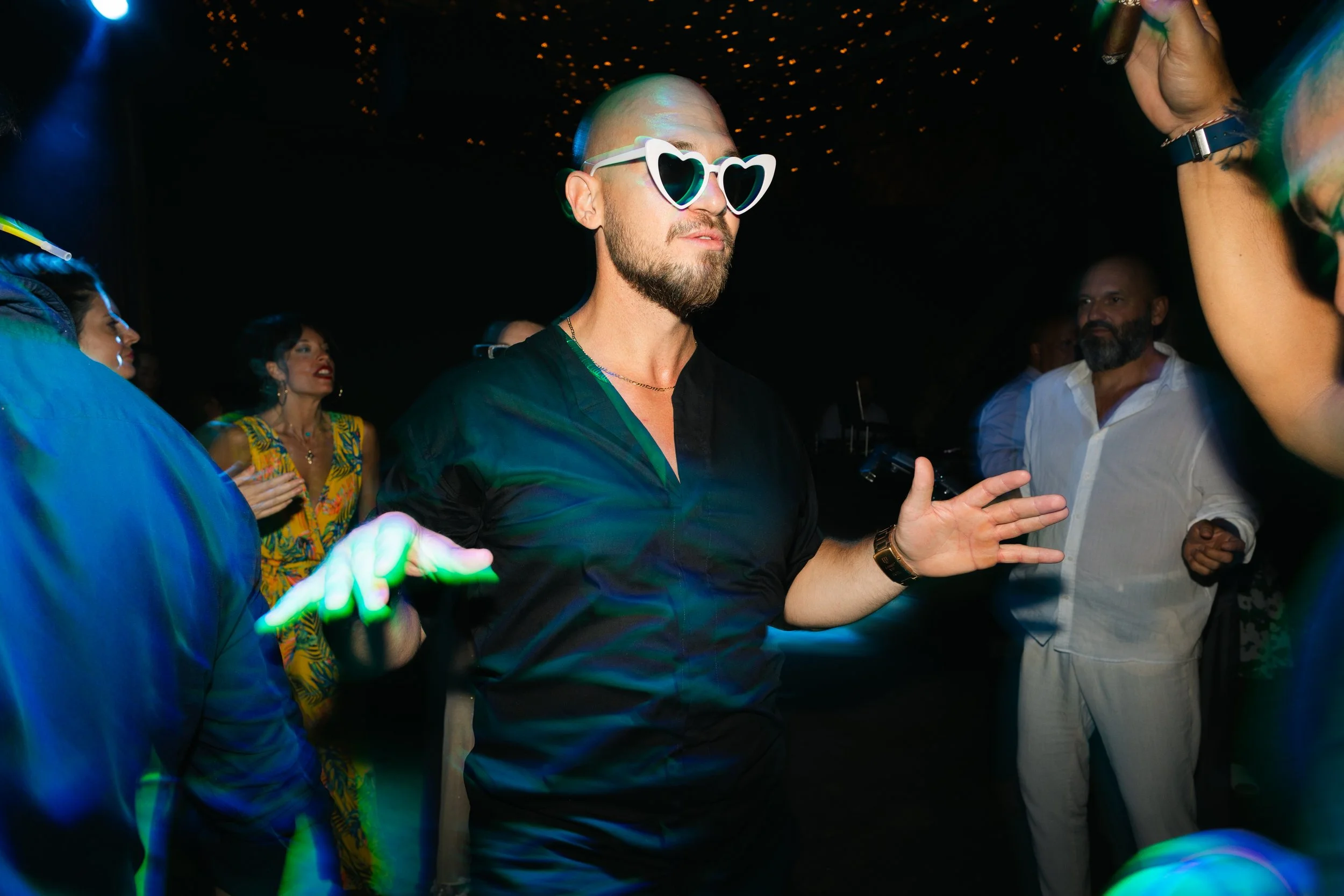 Late night wedding party Iliou Petra estate Athens Greece