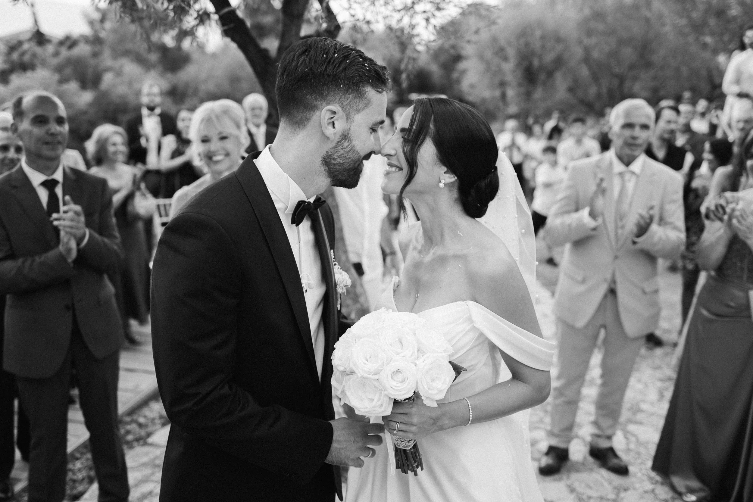 Emotional ceremony moment Iliou Petra estate Athens