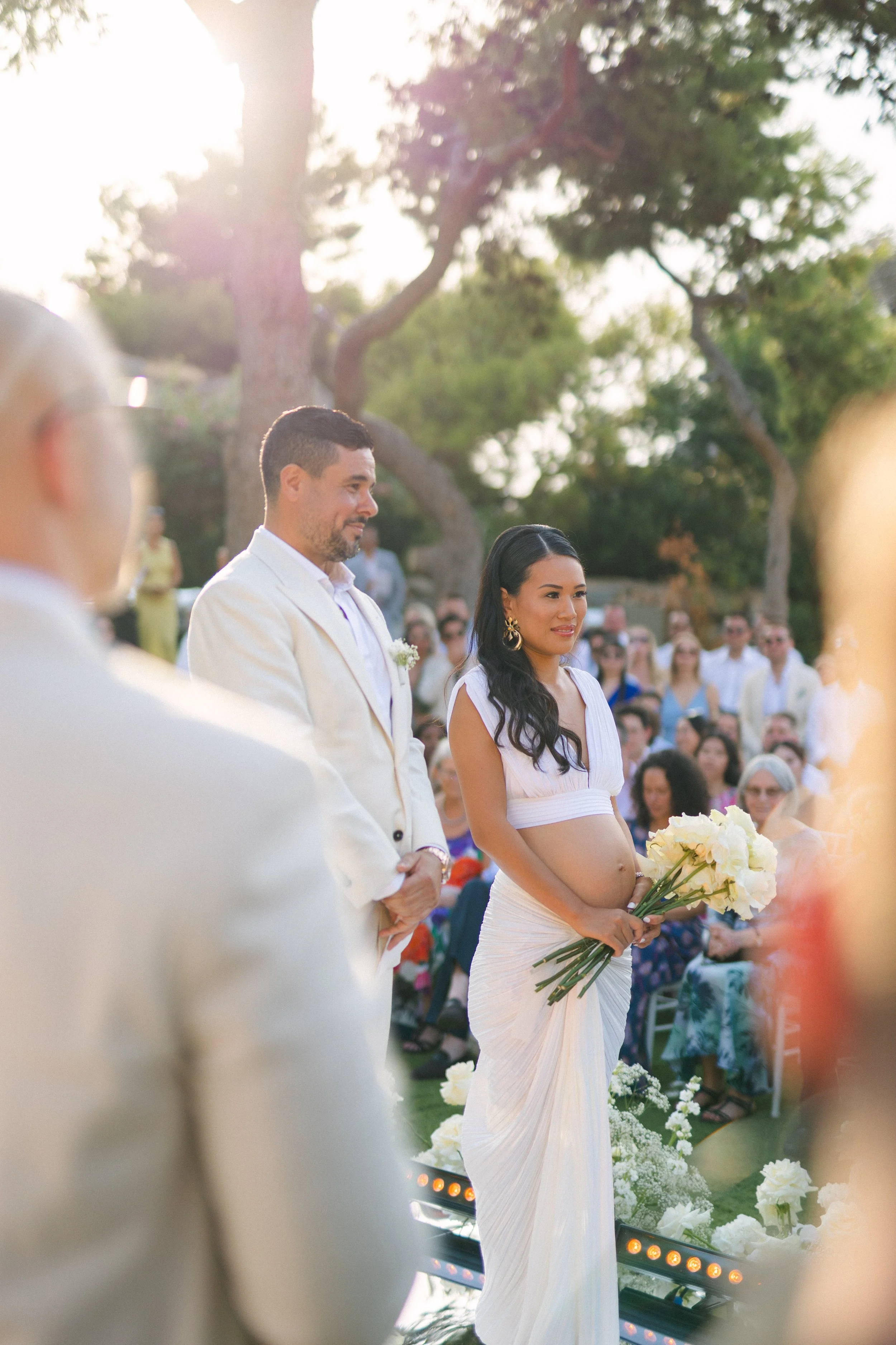 Wedding ceremony Lake Vouliagmeni Athens Greece waterfront
