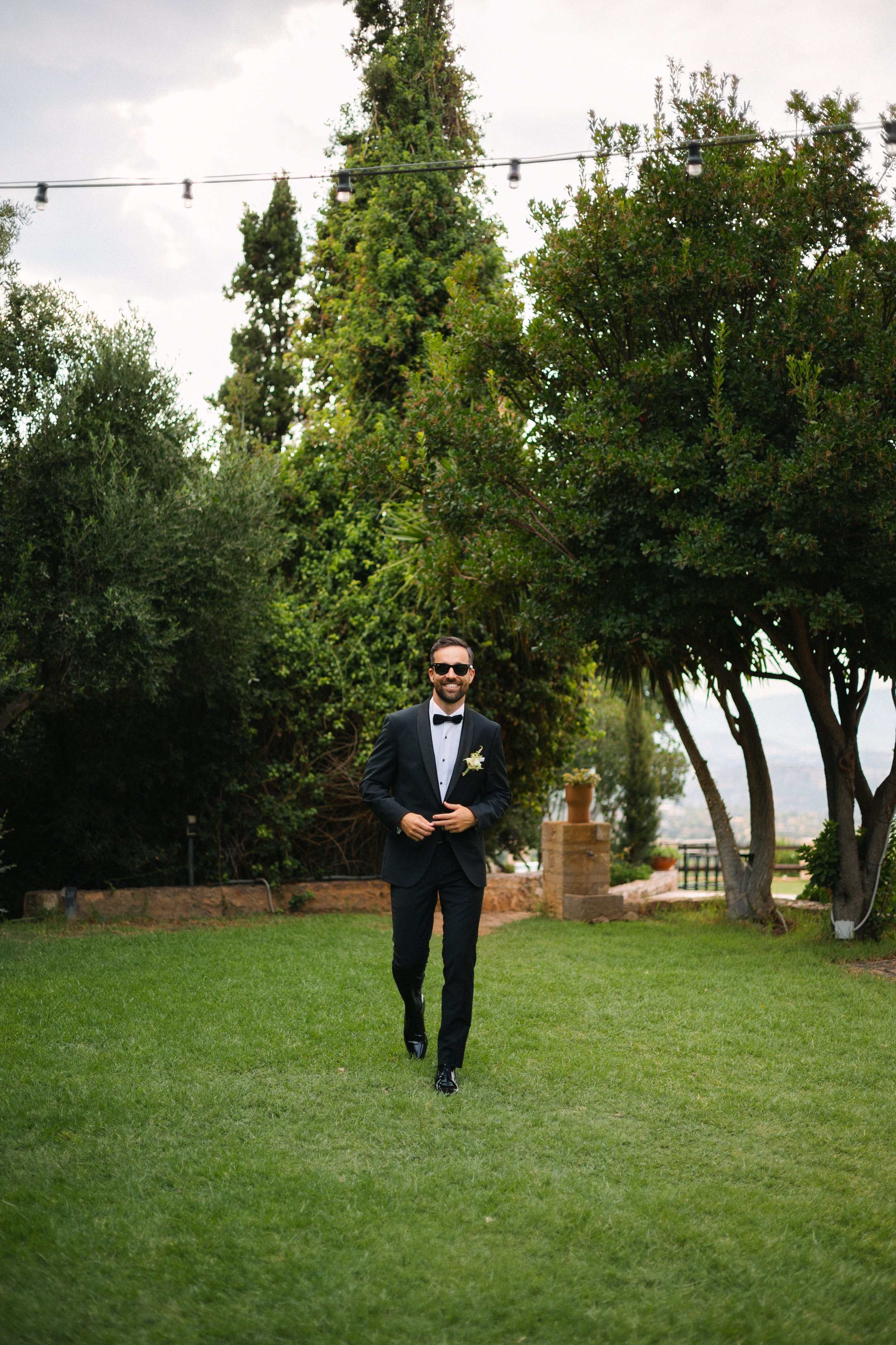 Groom portrait Iliou Petra estate Athens Greece wedding
