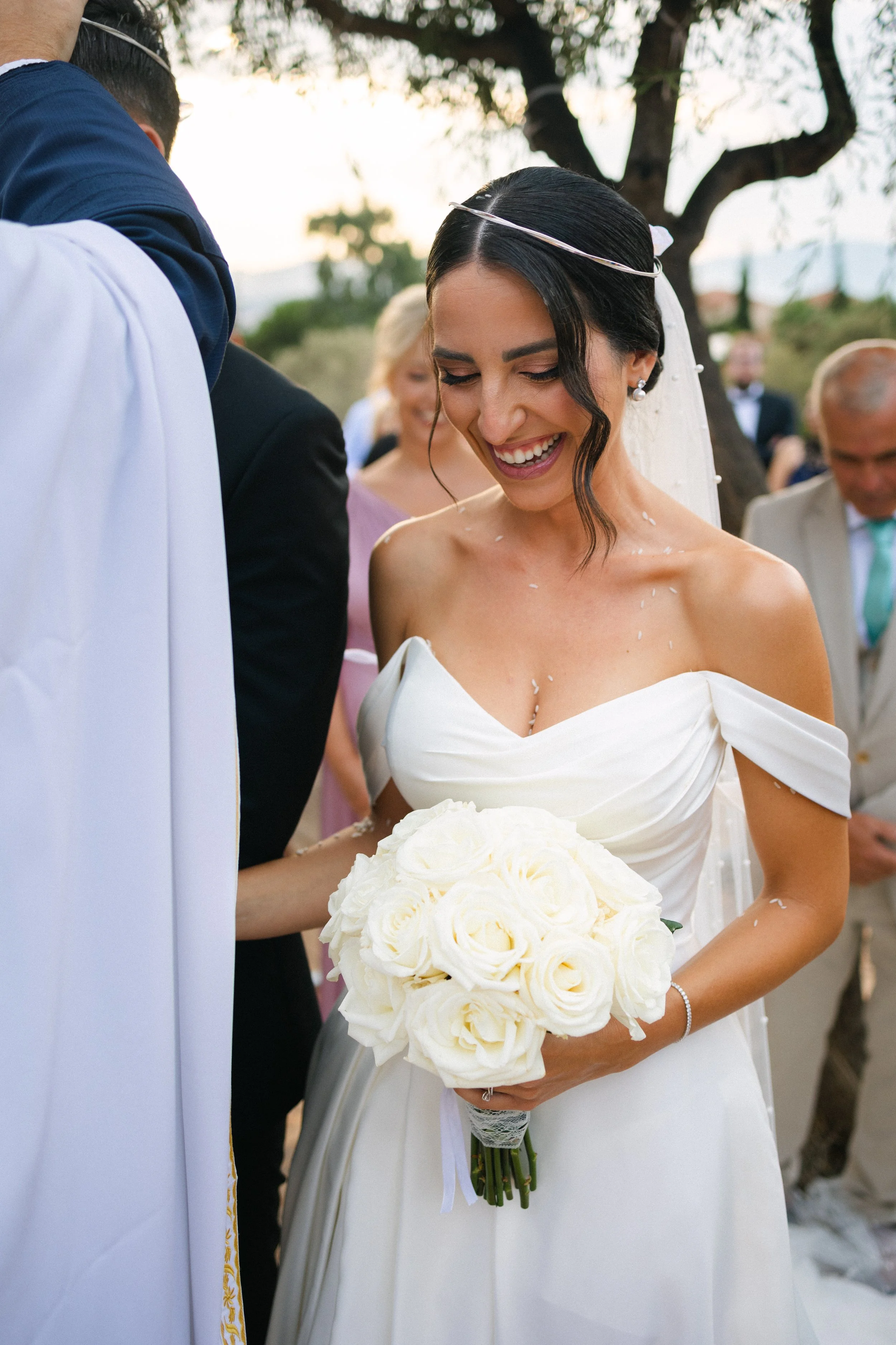 Emotional ceremony moment Iliou Petra estate Athens