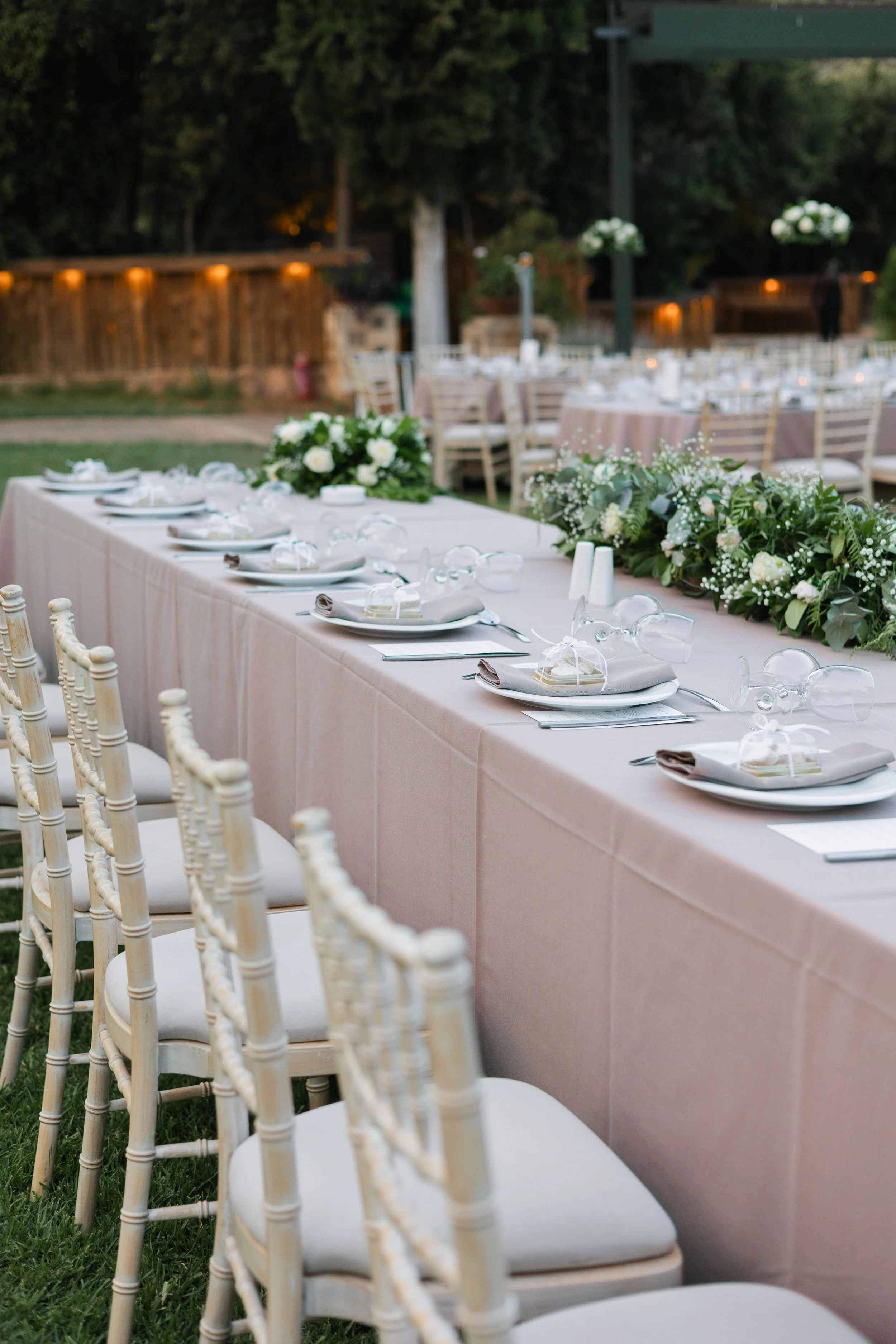 Table decoration Iliou Petra estate Athens Greece wedding