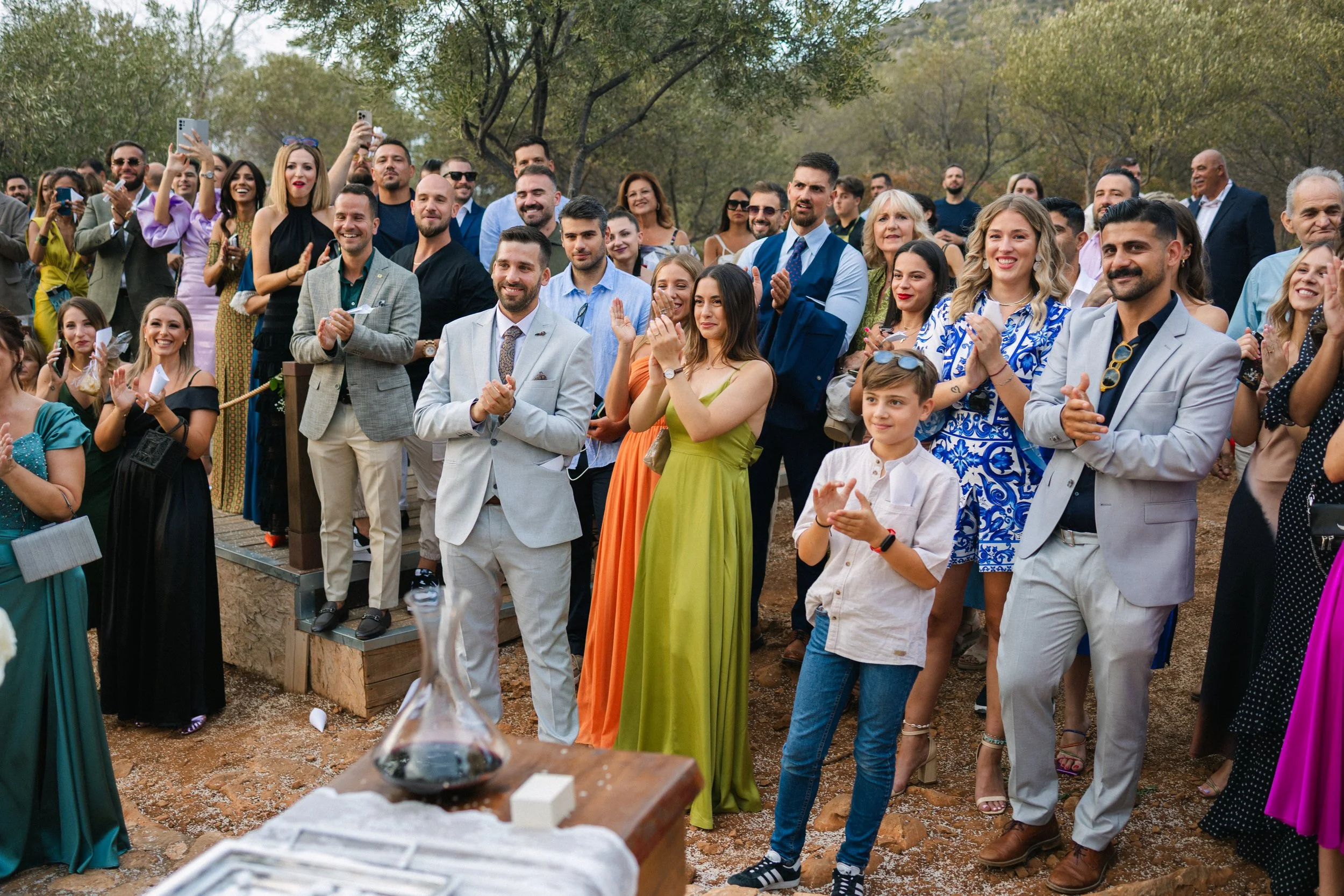 Emotional ceremony moment Iliou Petra estate Athens