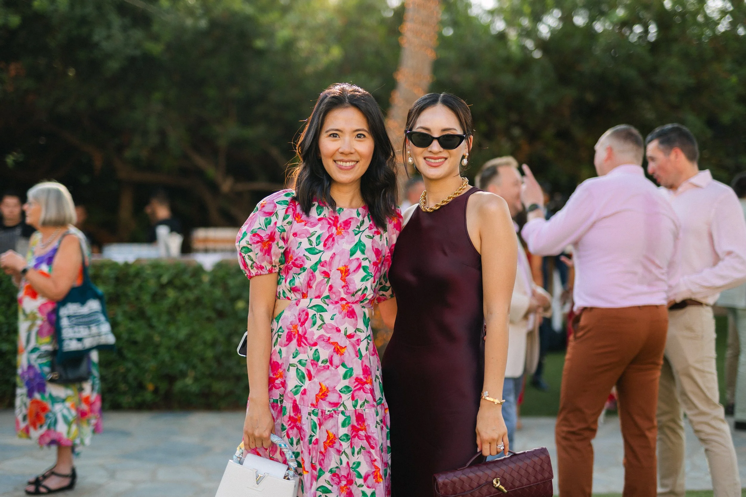 Wedding guest portrait Lake Vouliagmeni Athens Greece