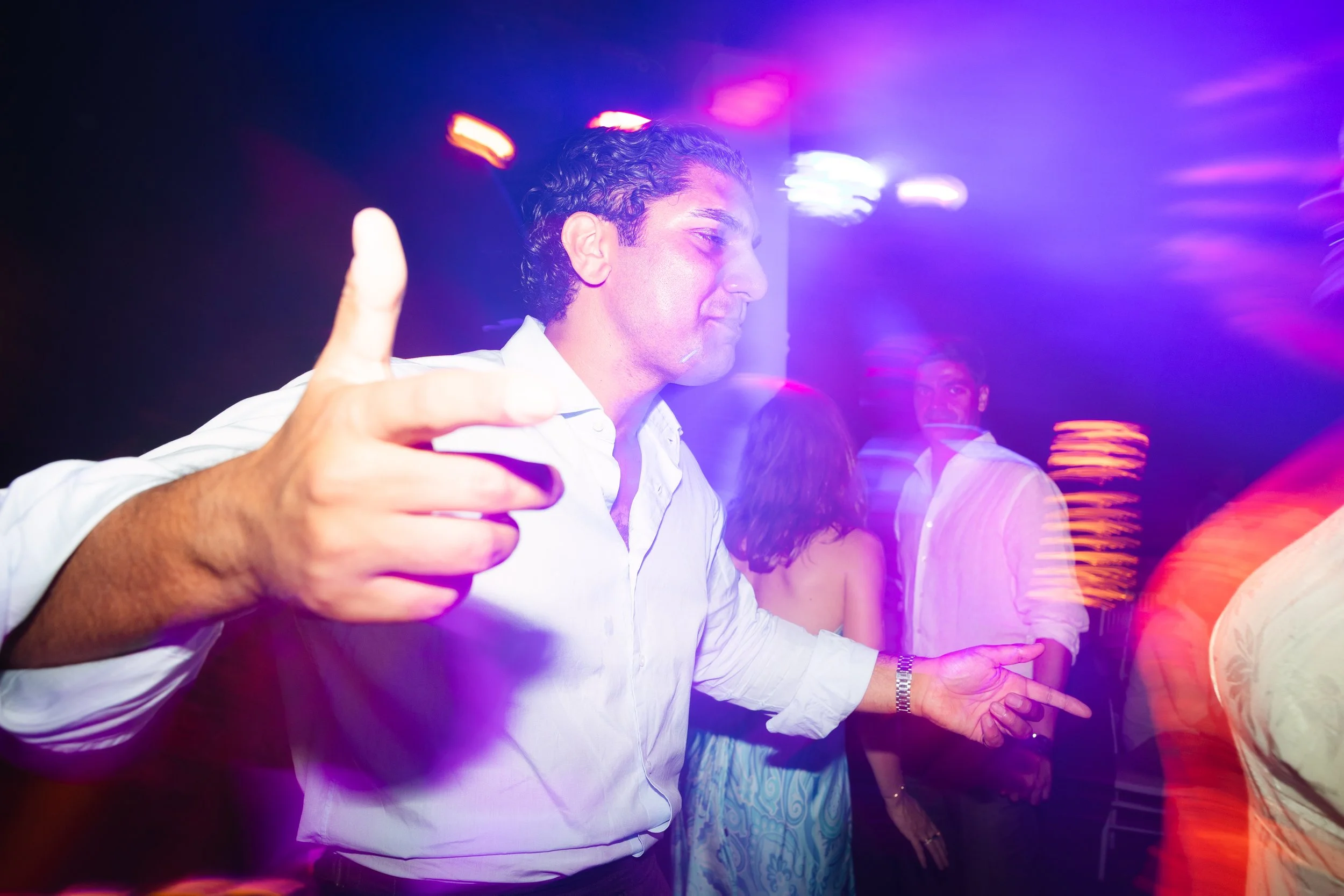 Wedding celebration Lake Vouliagmeni Athens Greece night