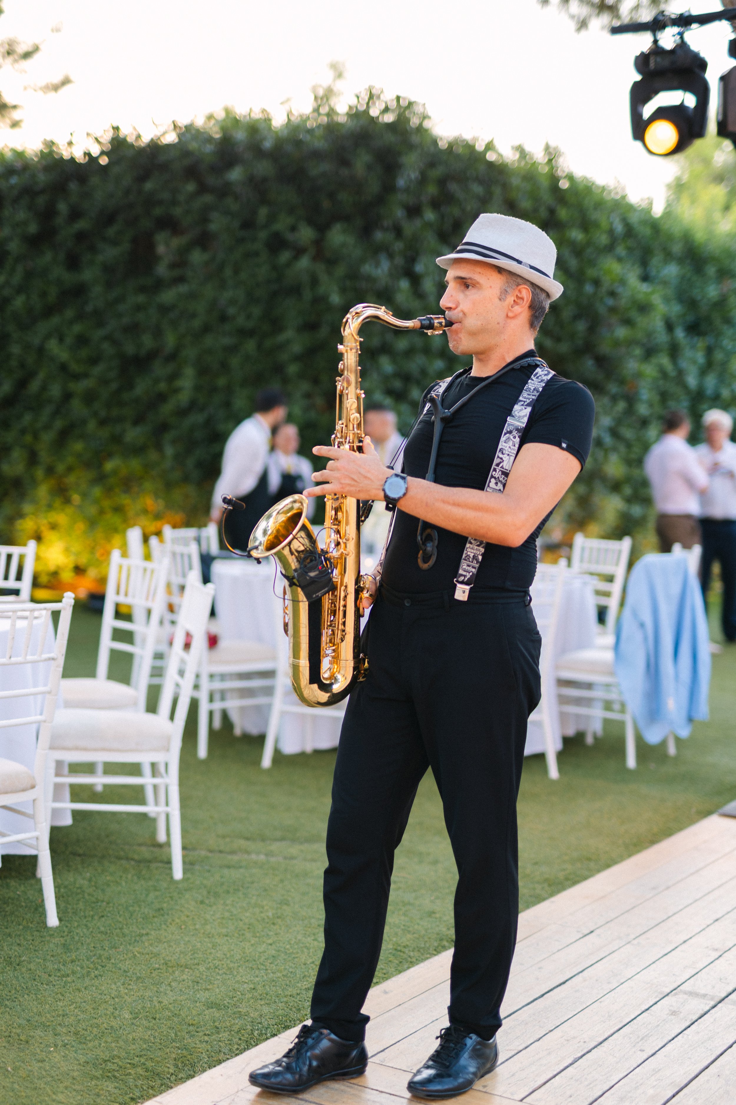 Saxophone wedding Lake Vouliagmeni Athens Greece
