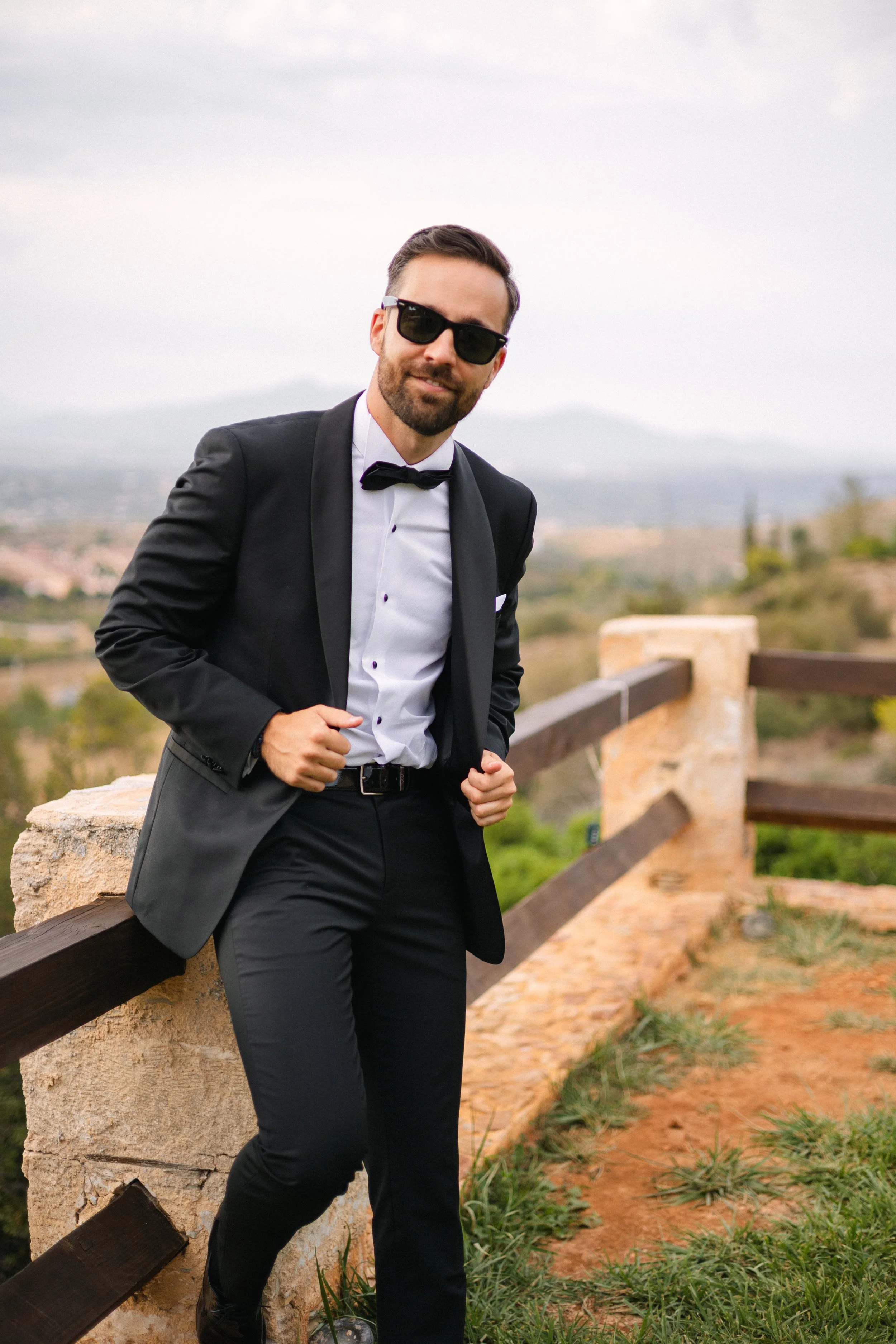 Groom portrait Iliou Petra estate Athens Greece wedding