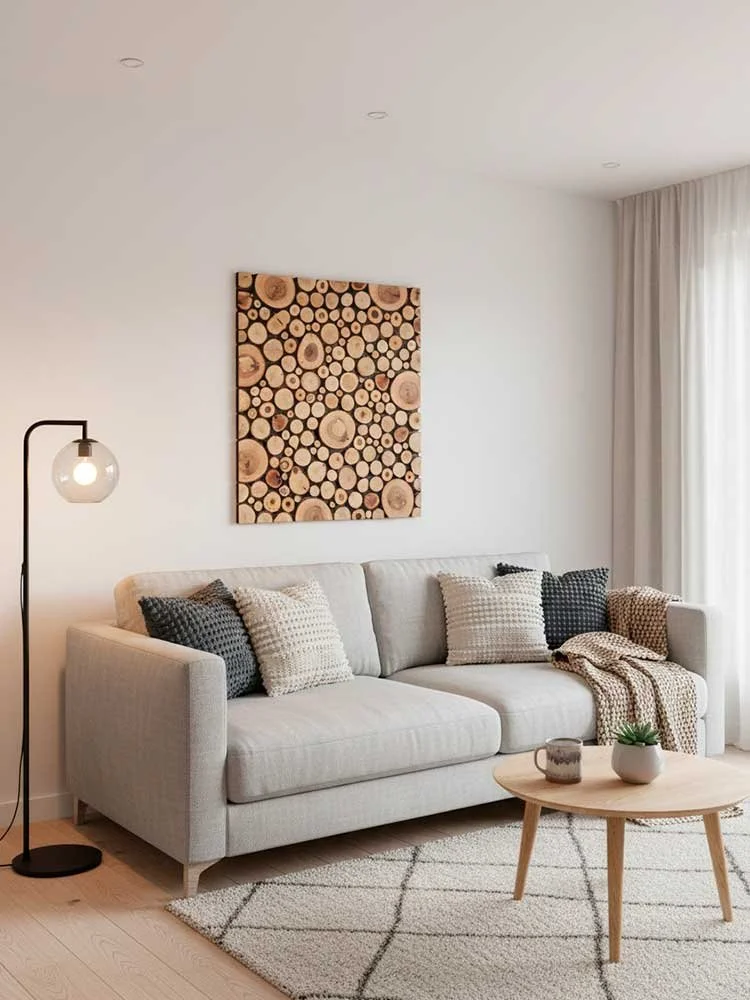 Circle of Life – Väggkonst i Trä, Handgjord 80 × 80 cm