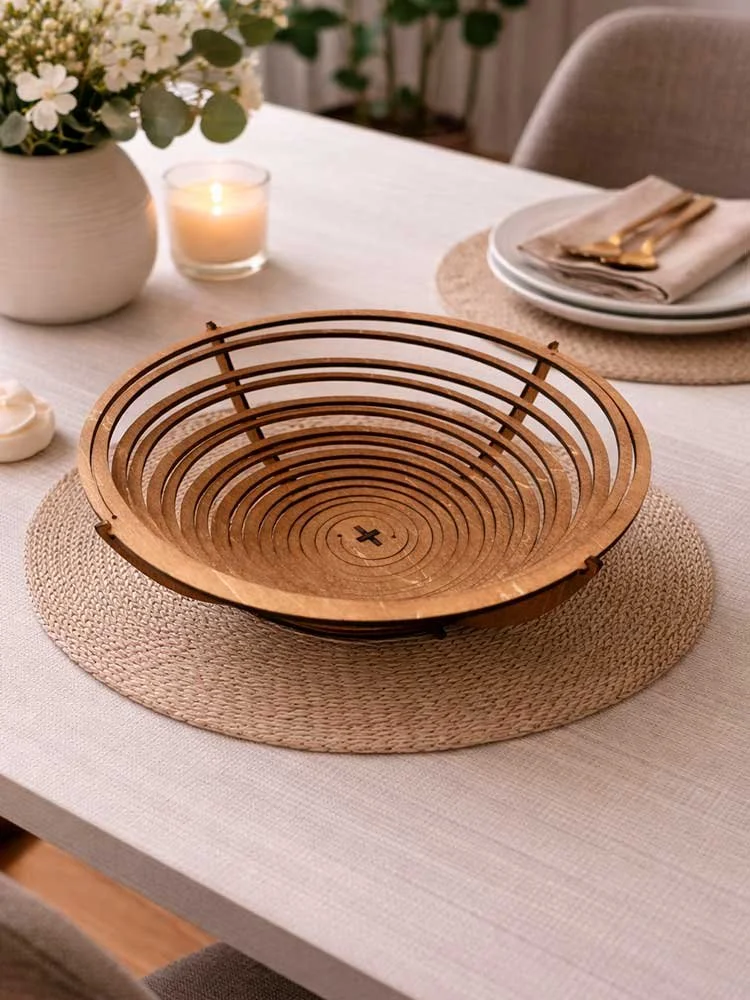 WOODSY – Hopfällbar fruktskål i svenskt björkträ (Svenskt hantverk)